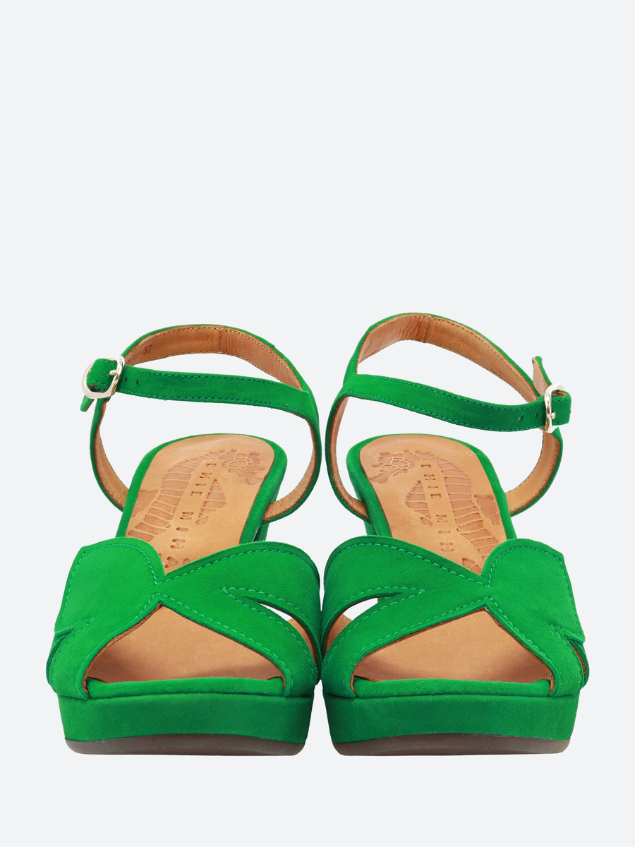 Chie Mihara Ebisa Sandals in Green Ante gravitypope