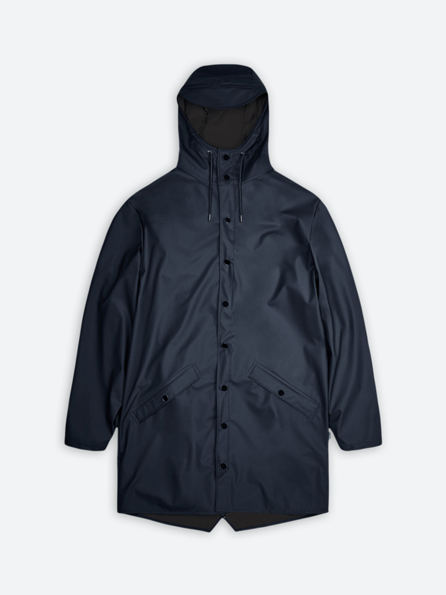 Rains Long Jacket in Navy gravitypope