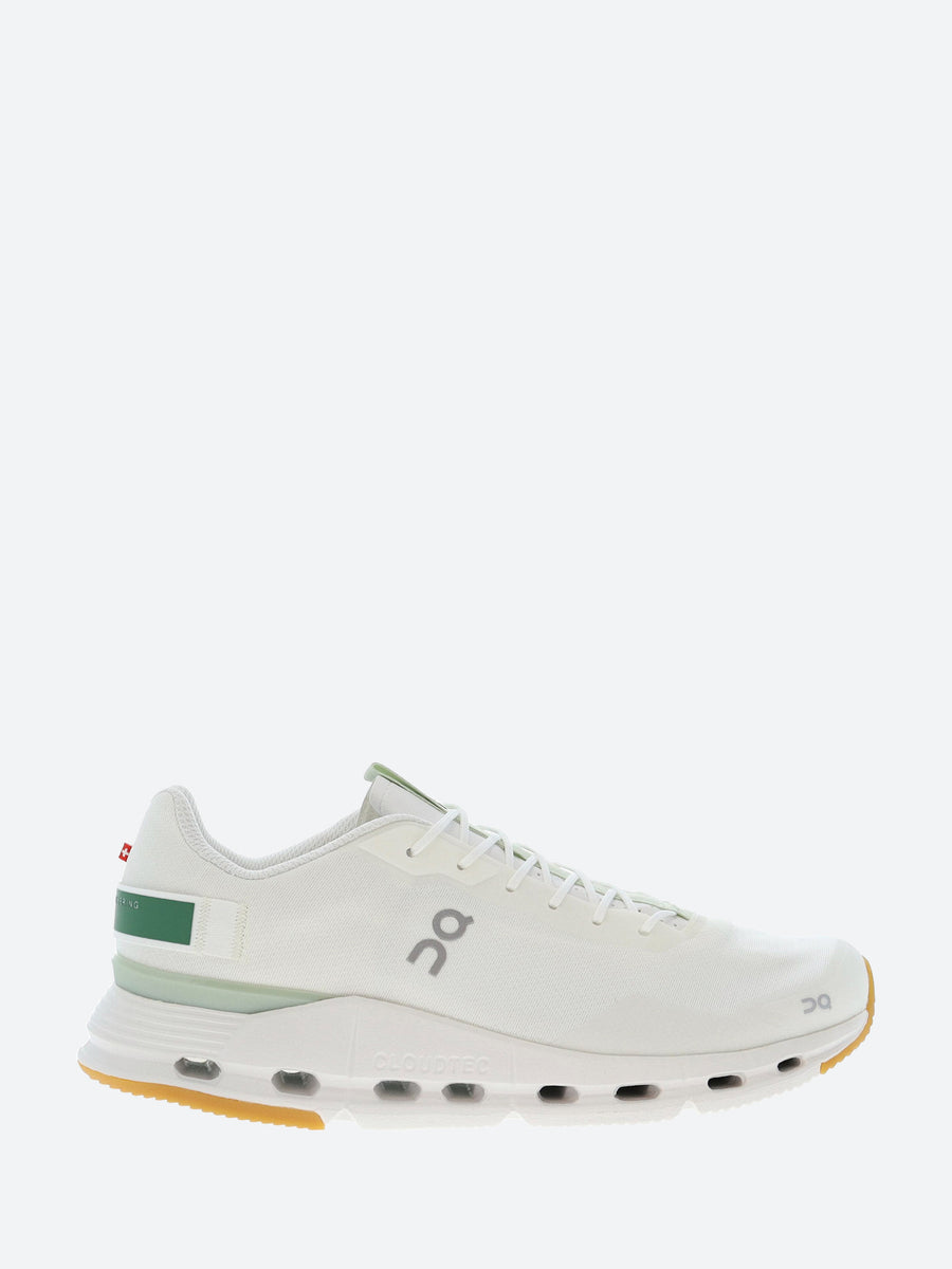 On - Men's Cloudnova Form in White and Green - gravitypope
