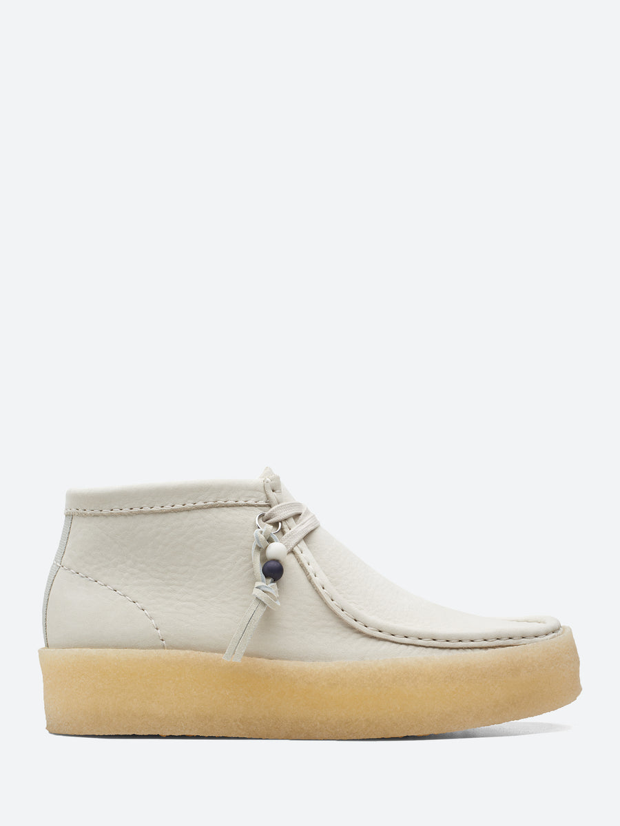 Clarks Originals Wallabee Cup Boot in White Nubuck gravitypope