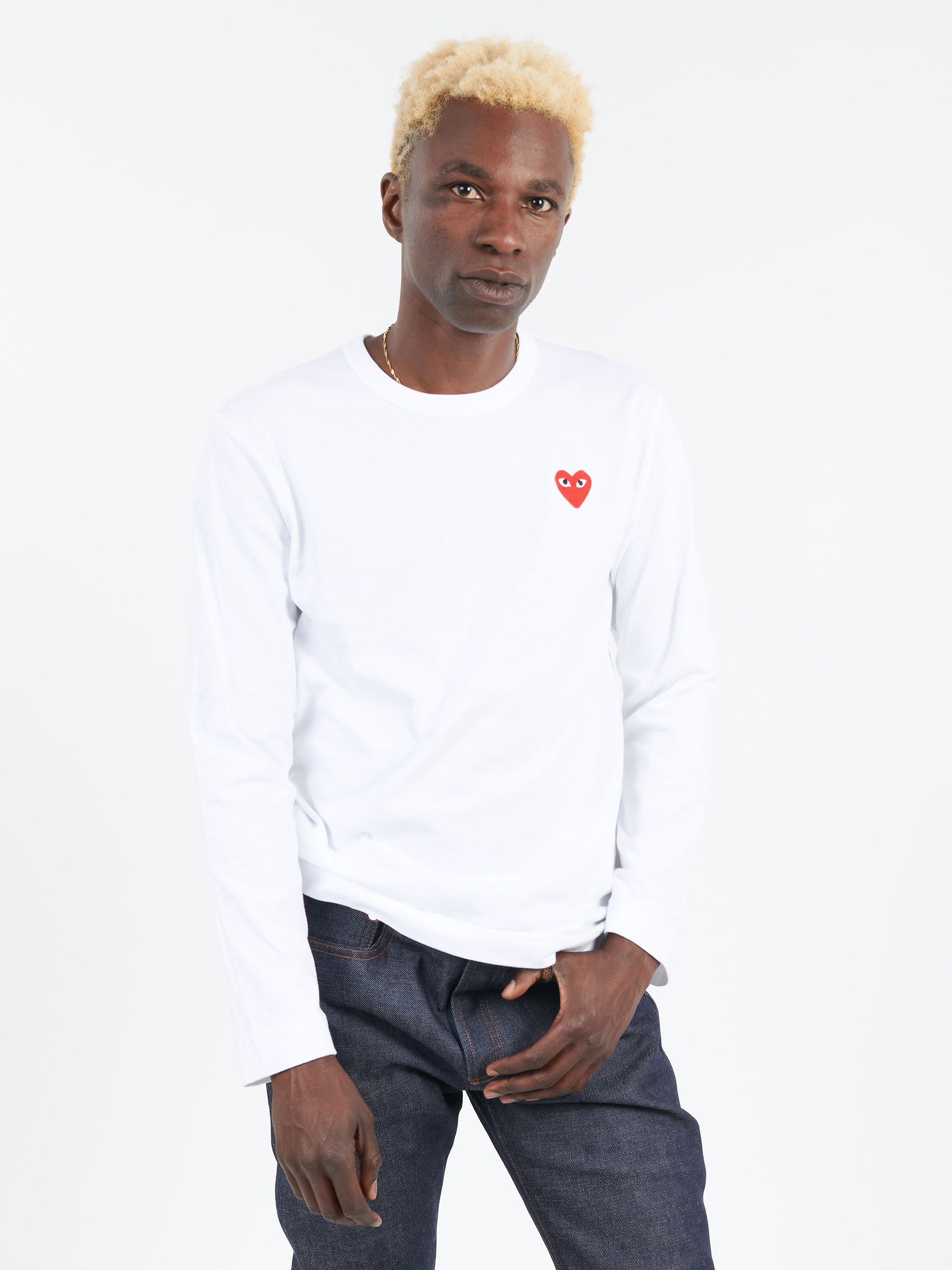 Comme des garcons white long sleeve best sale