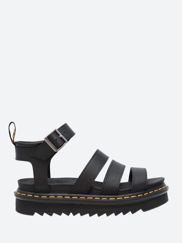 Dr. Martens Blaire Hydro Leather Gladiator Sandals in Black