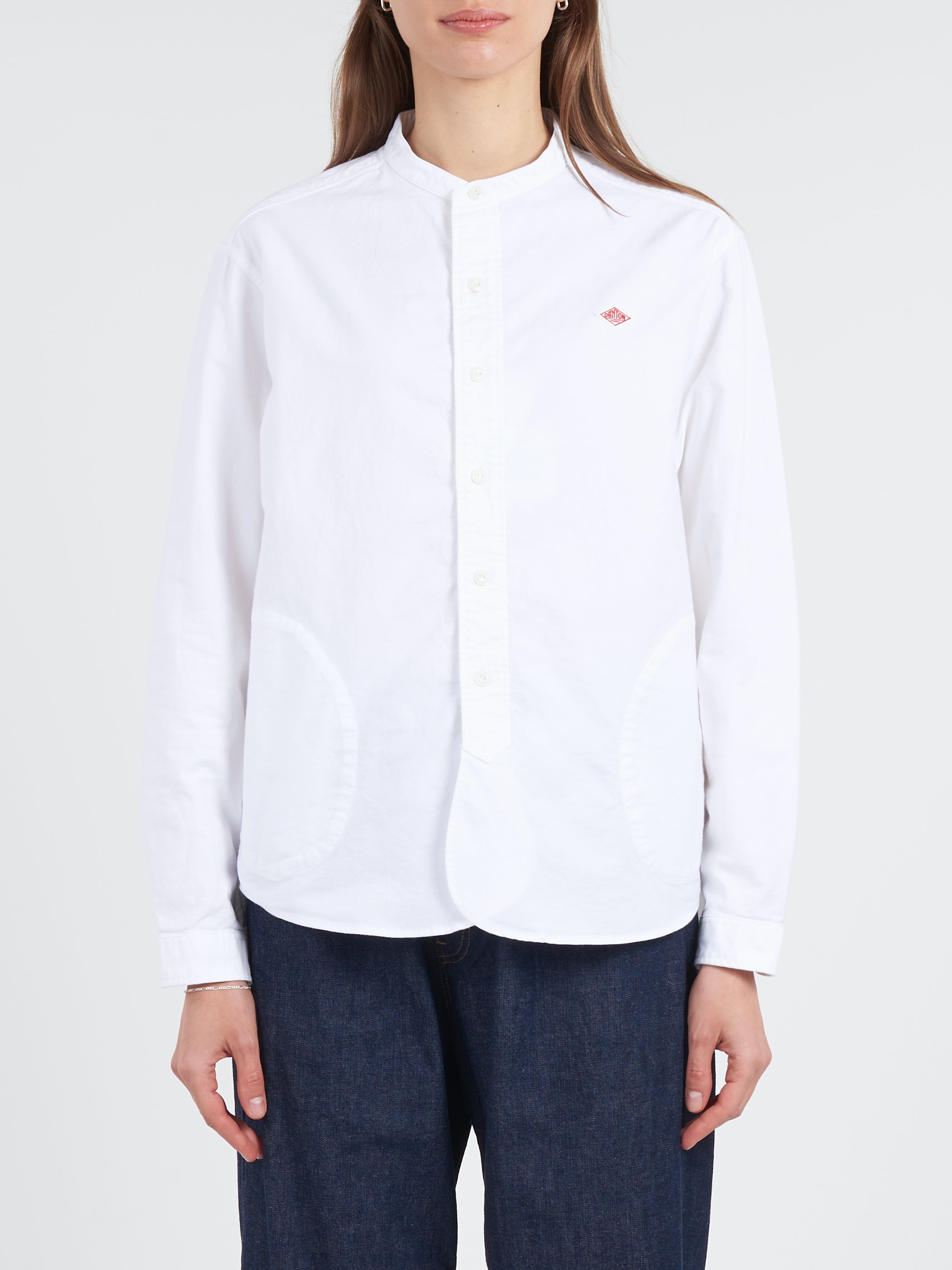 Women's Band Collar Shirt