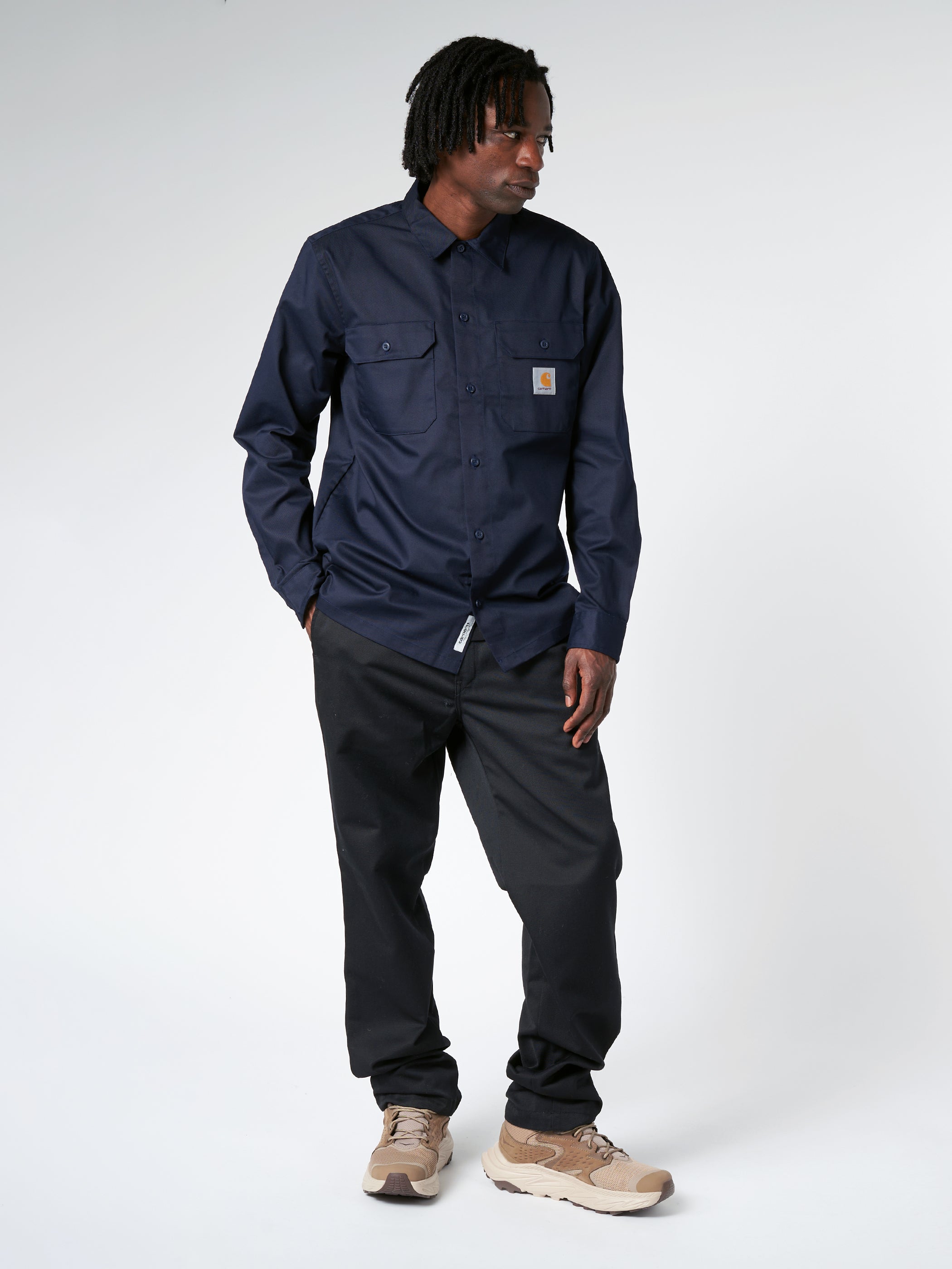 Carhartt WIP - Master Shirt in Dark Navy – gravitypope