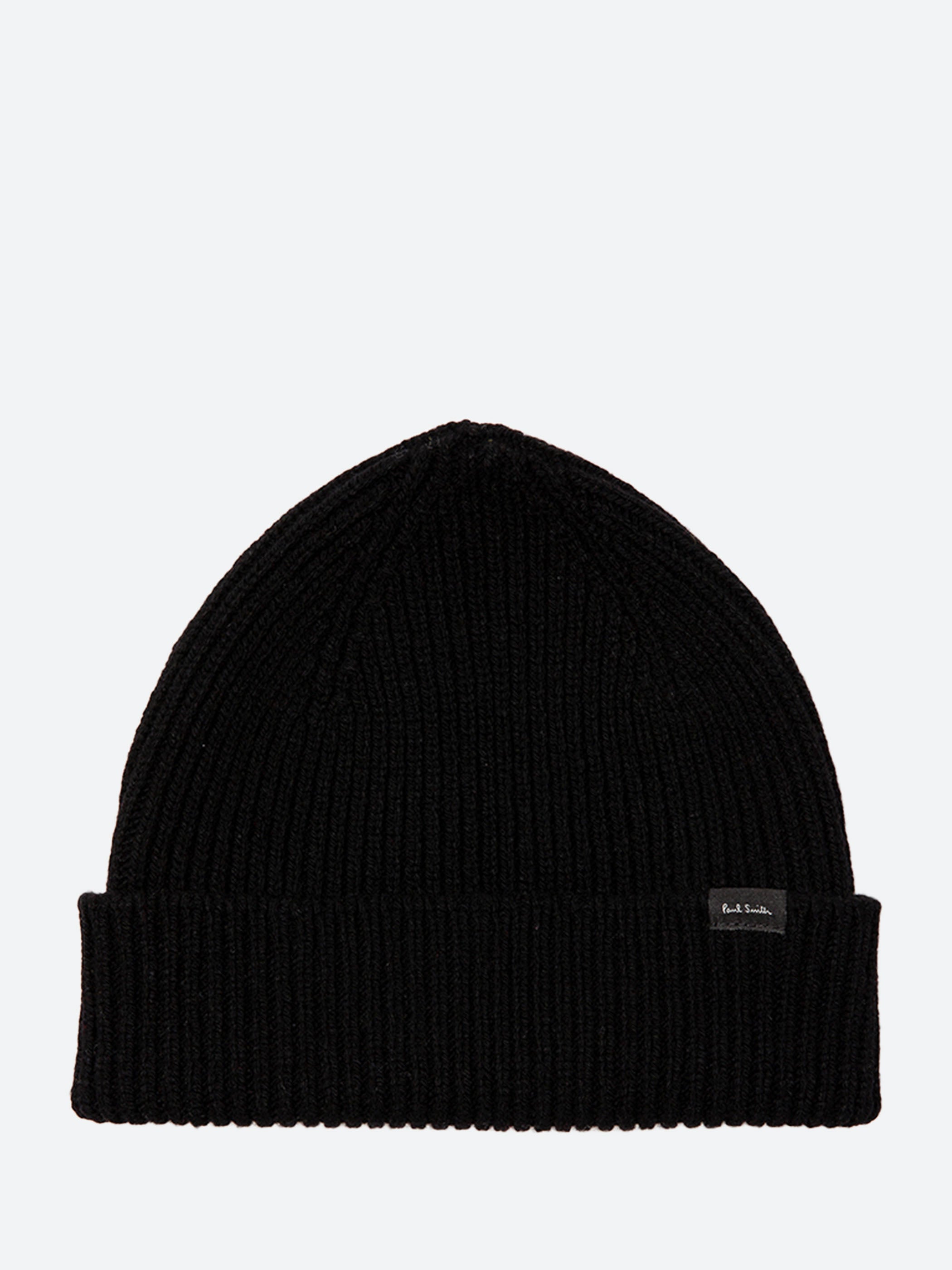 Cashmere-Blend Ribbed Beanie Hat