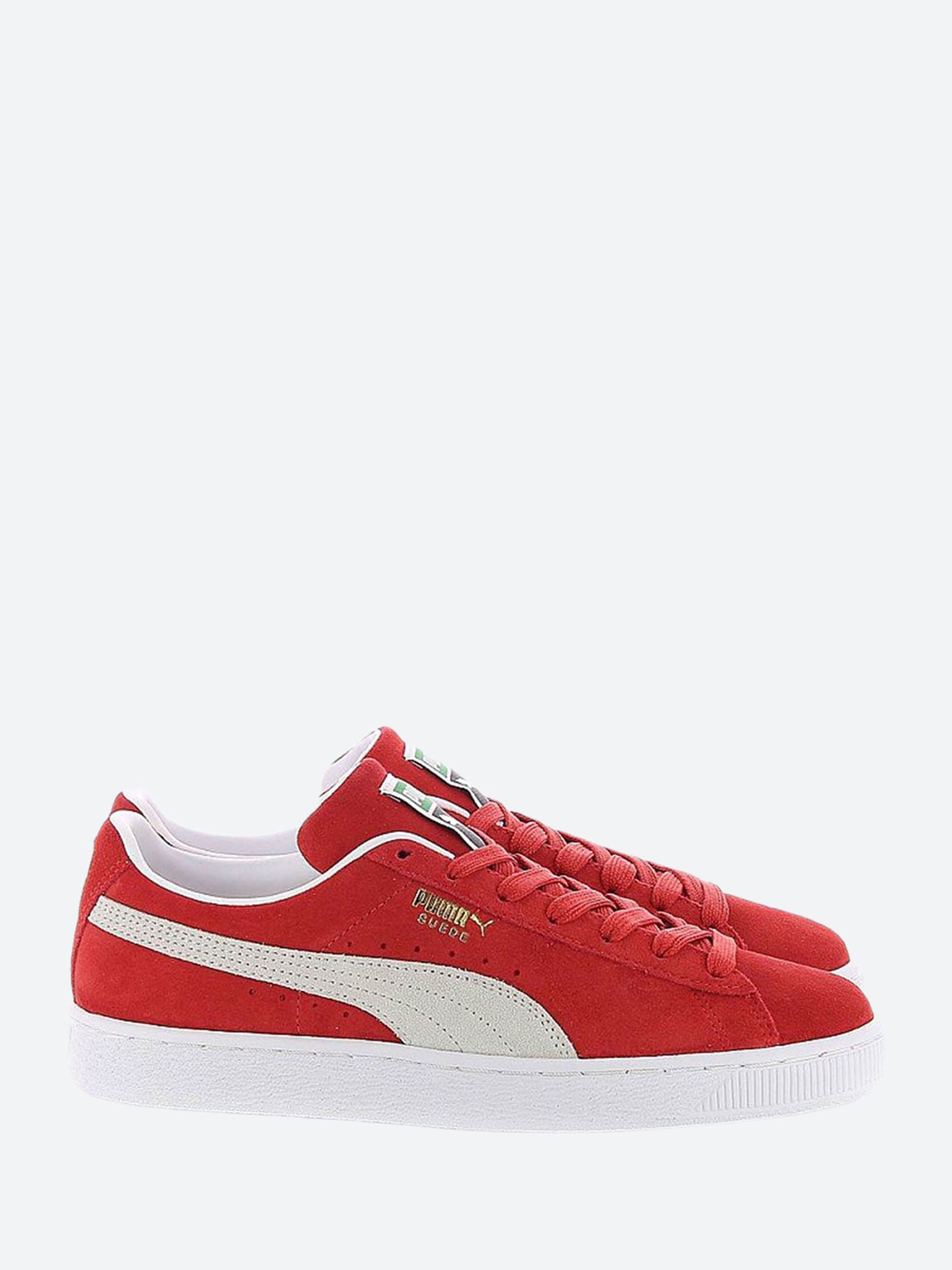 High top red suede pumas online