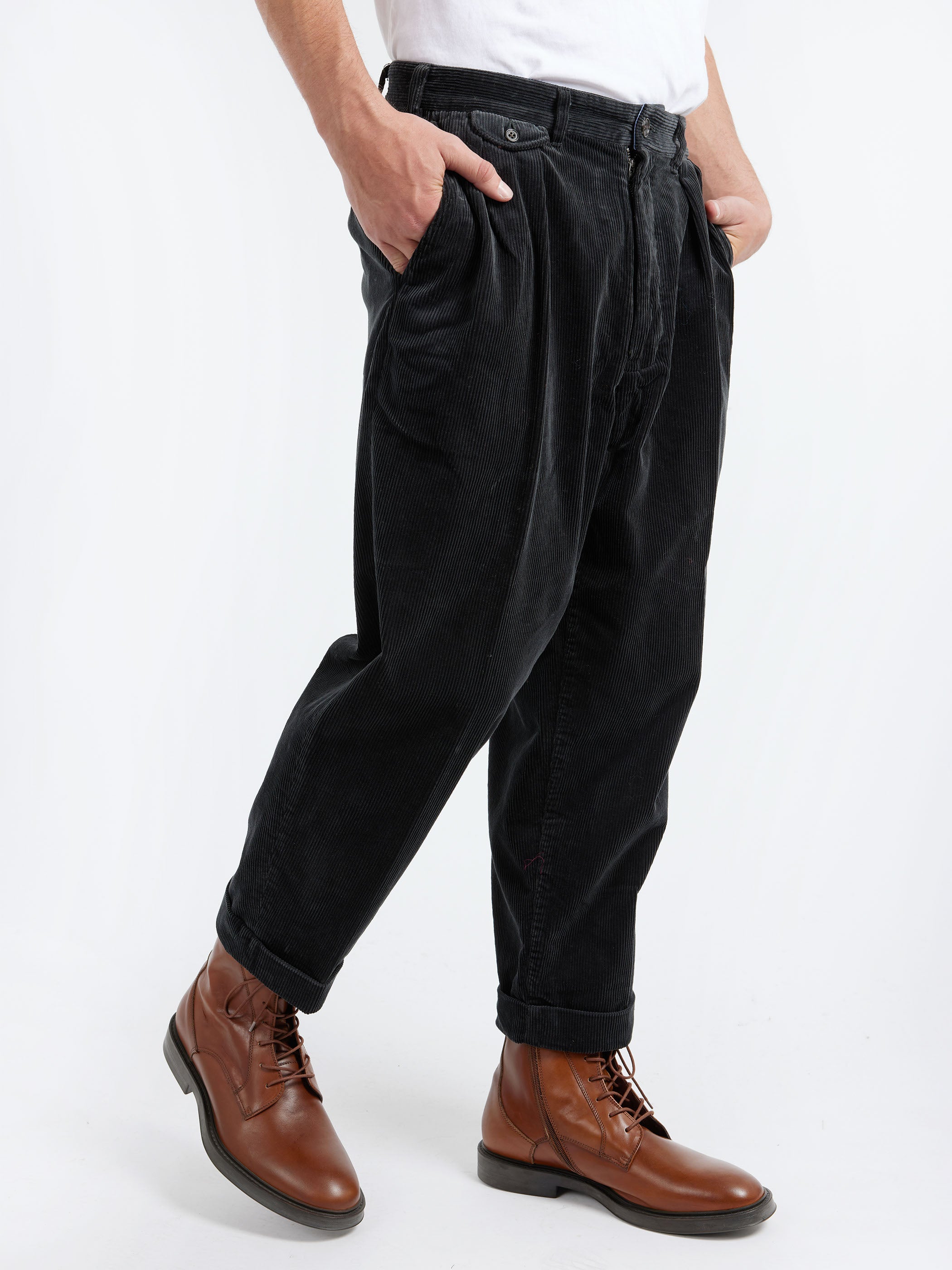 2 Pleat Corduroy Pants