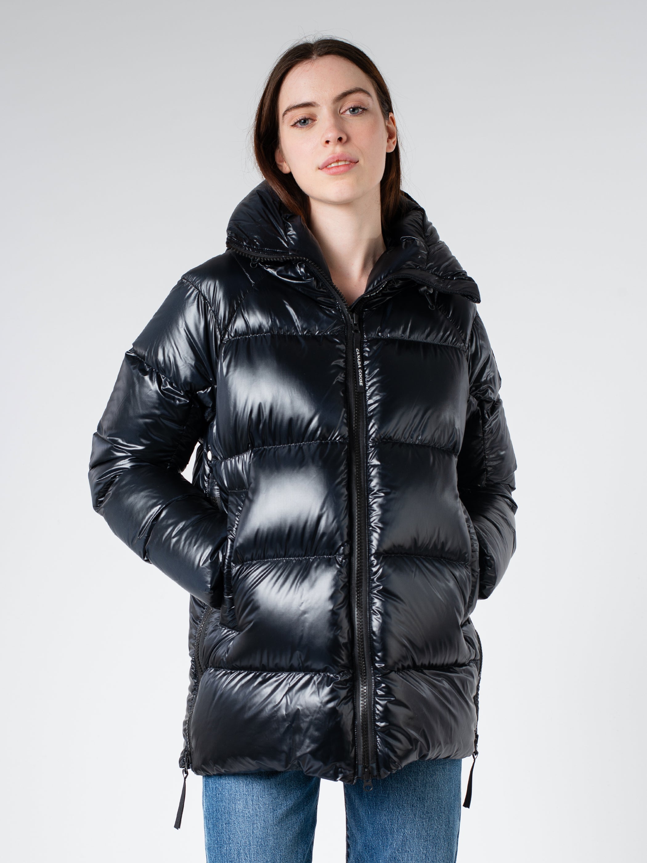 W CYPRESS CROPPED PUFFER BLACK LABEL - BLACK I CANADA GOOSE - Momentum  Clothing