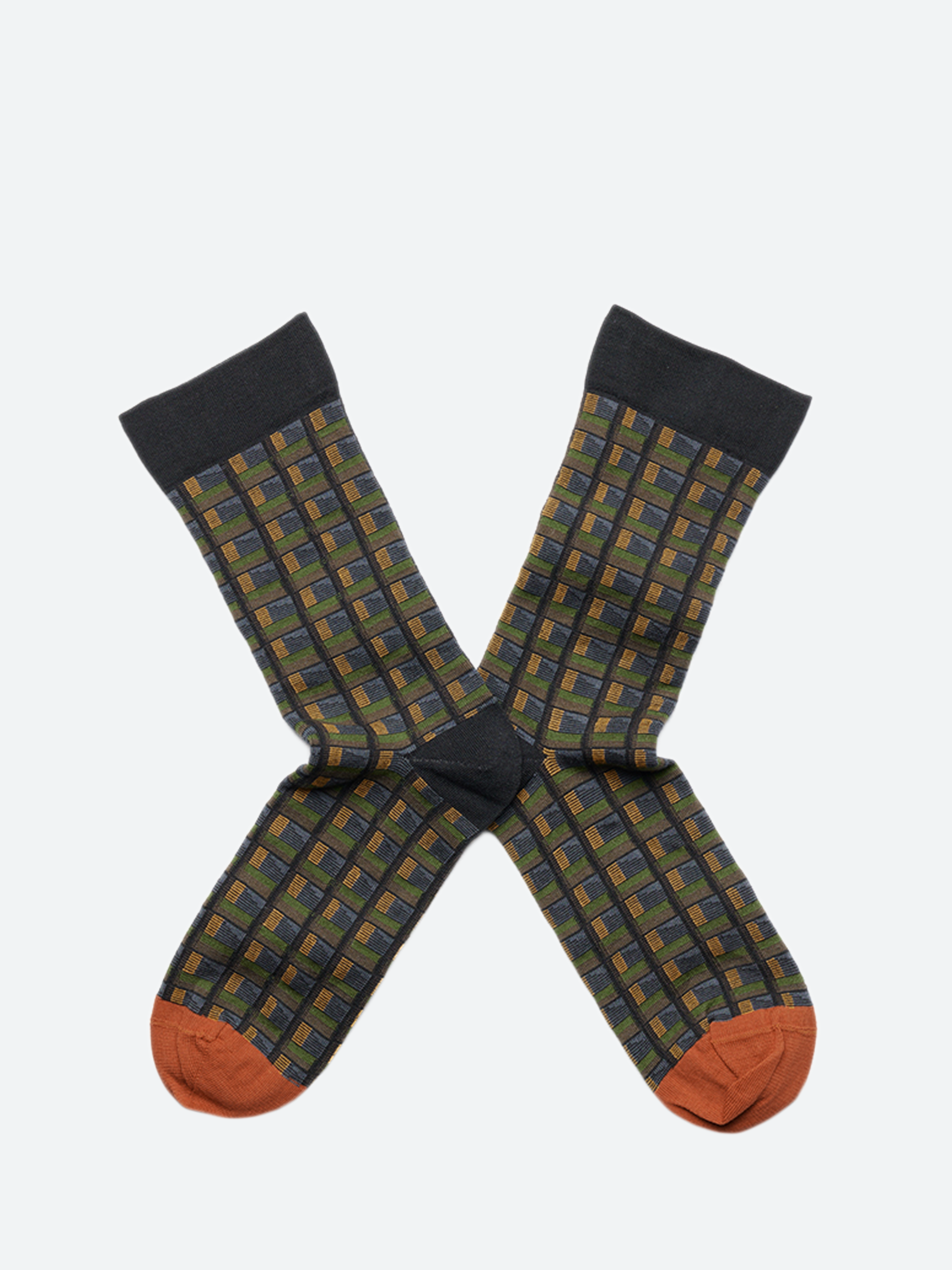 Dark Check Sock