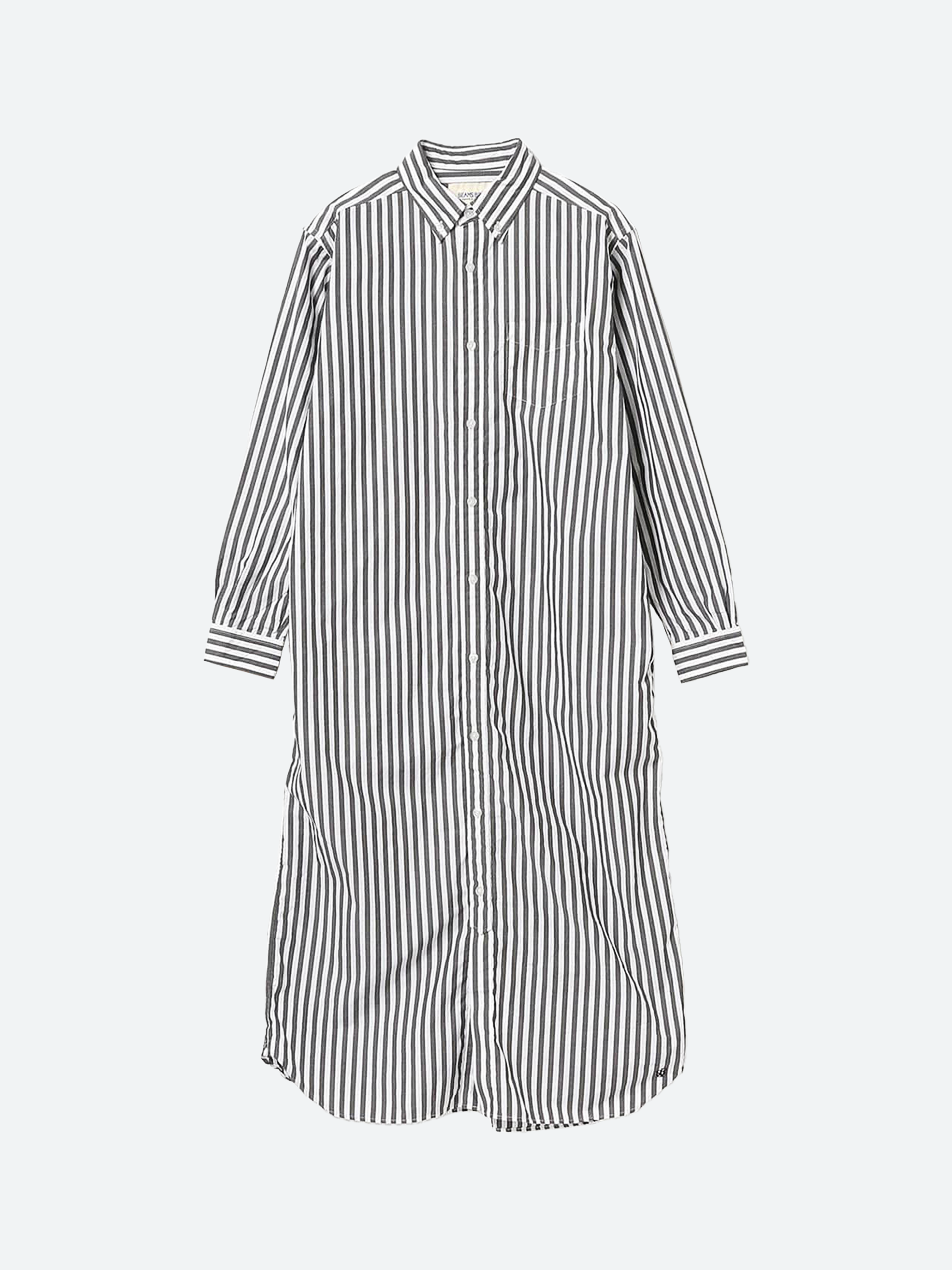 Stripe B.D. Long Sleeve Shirt Dress