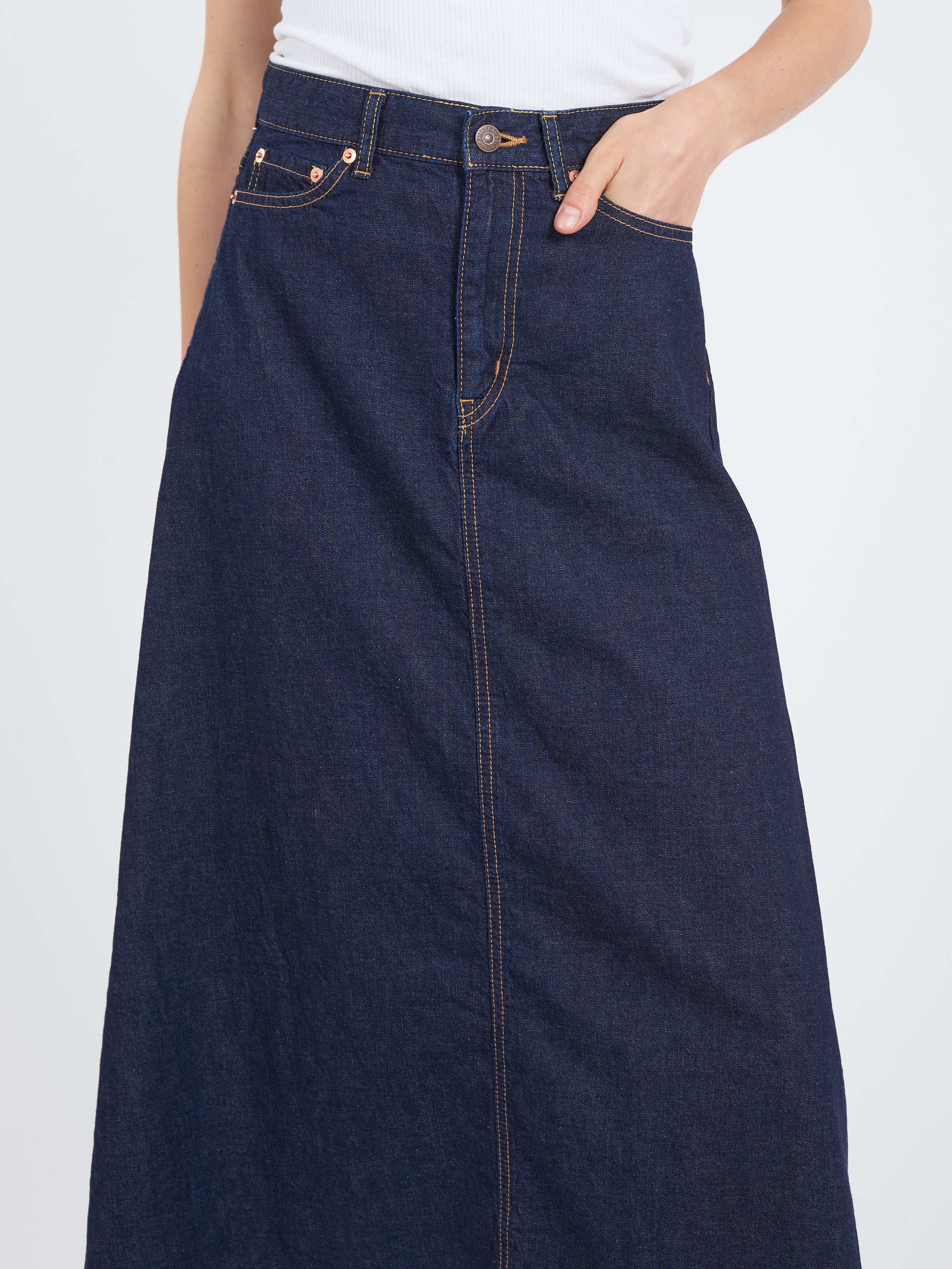 Denim Maxi Skirt