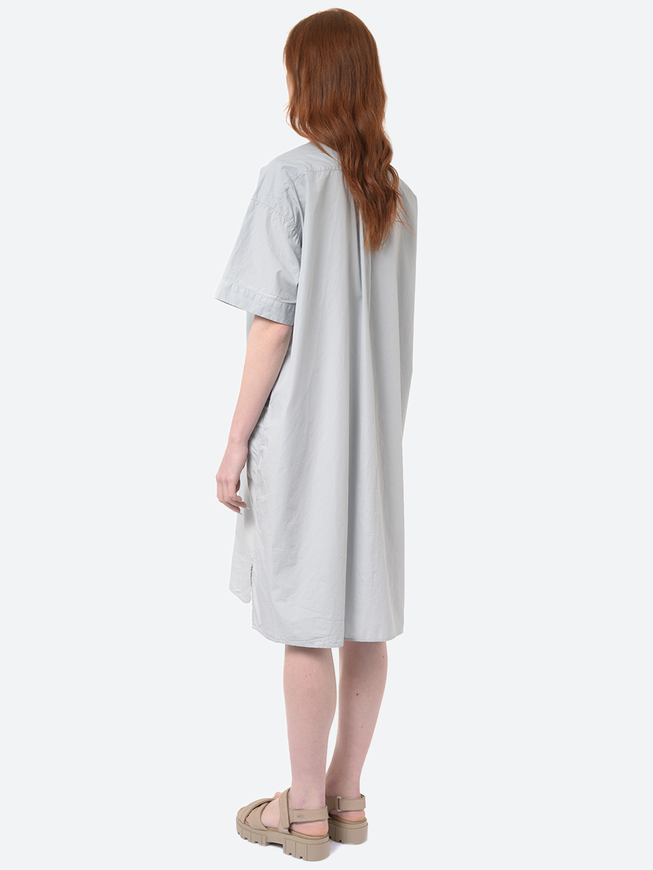 Cotton Poplin Pullover Shirt Dress