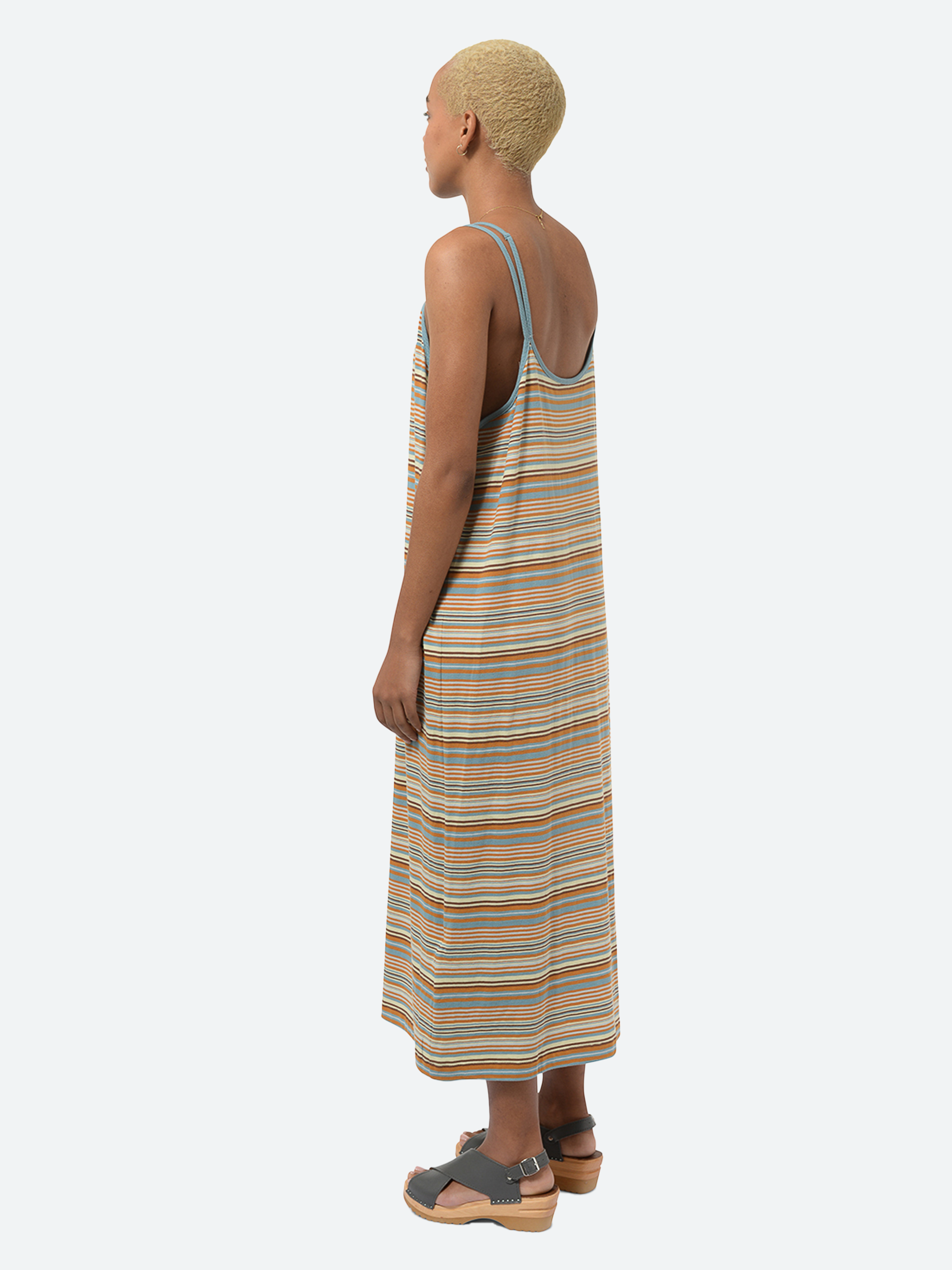 Multi-Border Camisole Dress