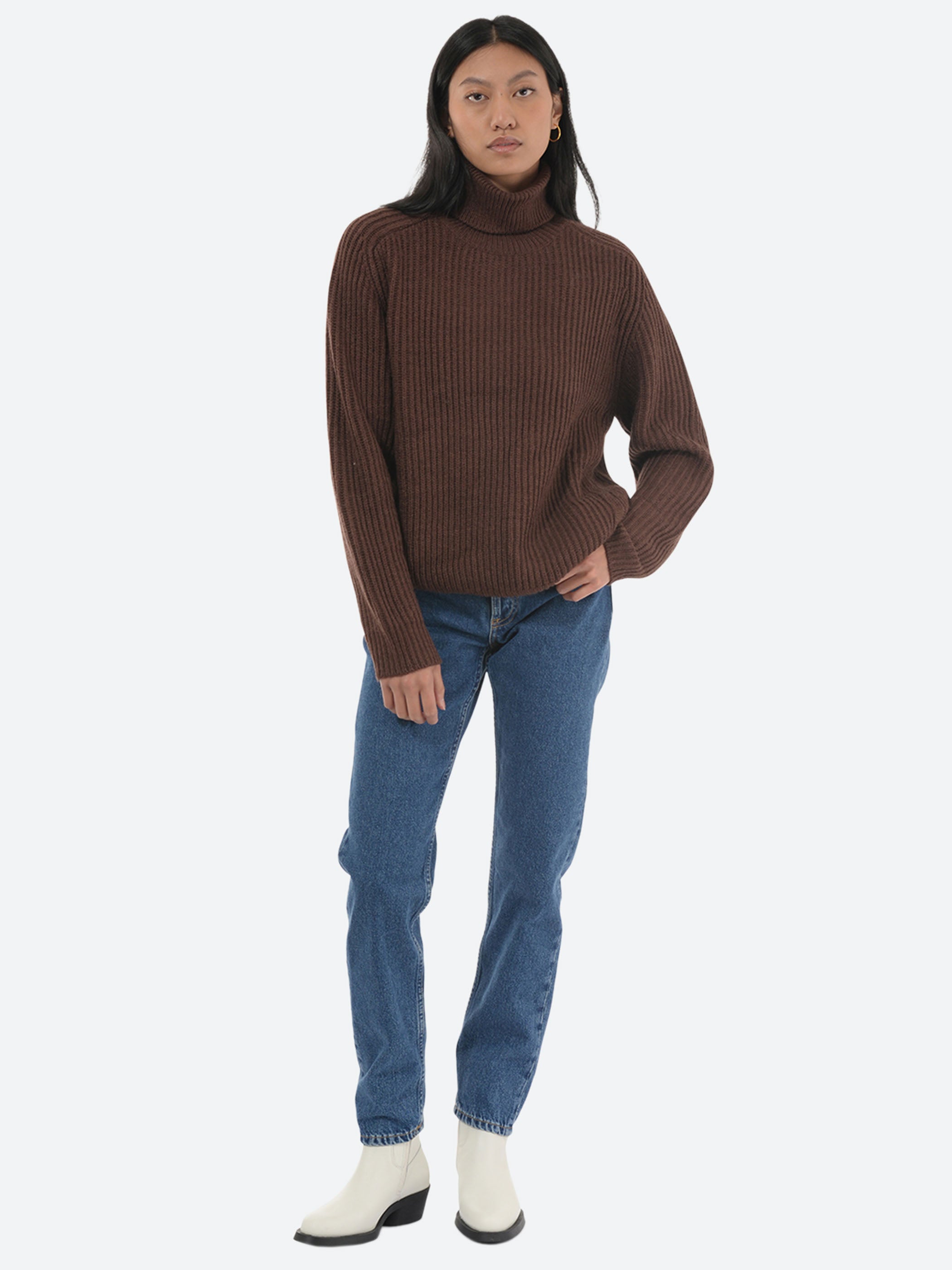 Carhartt WIP Mia Sweater in Ale Rinsed Brown gravitypope