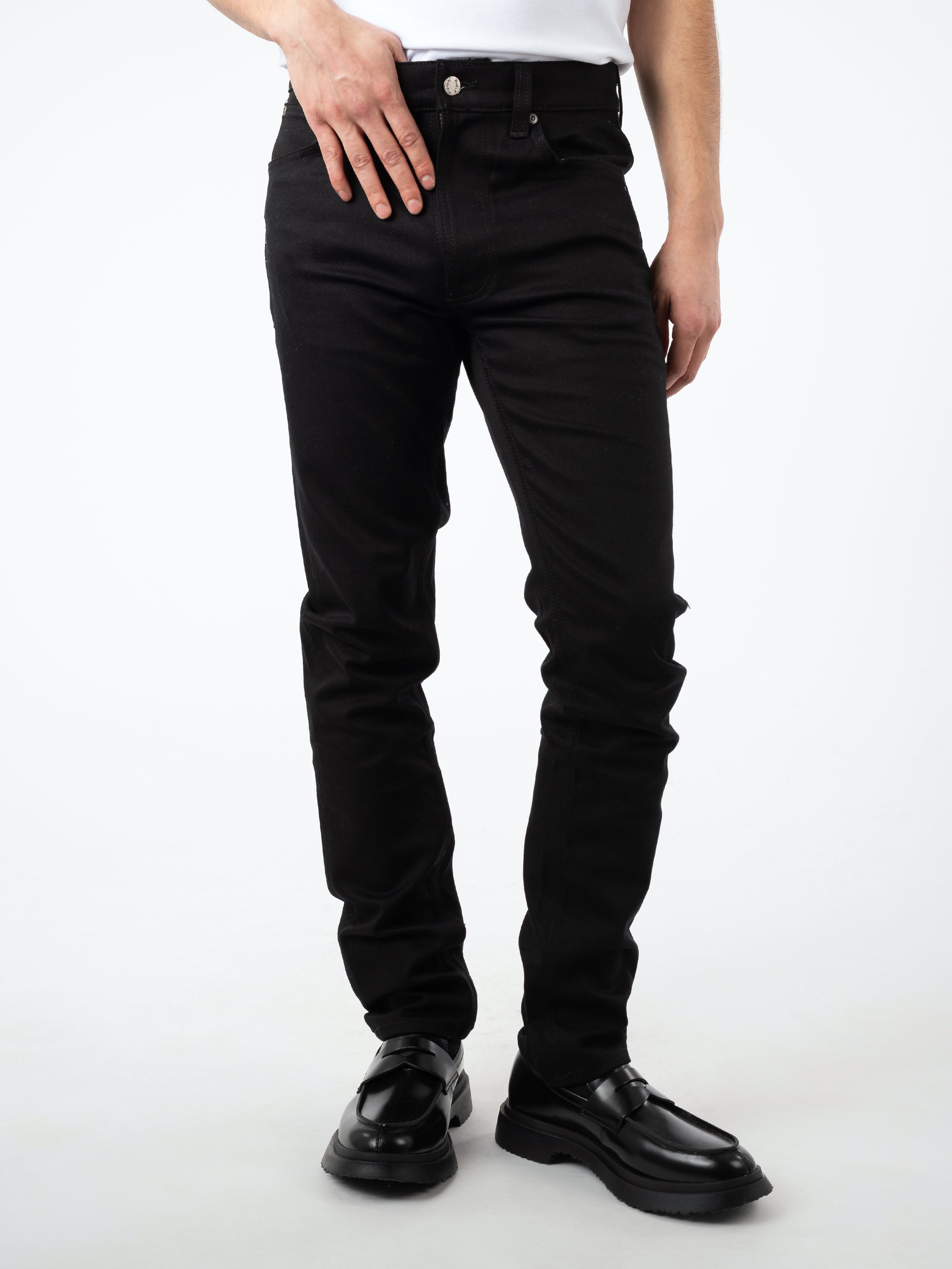 Nudie Jeans - Lean Dean in Dry Everblack – gravitypope