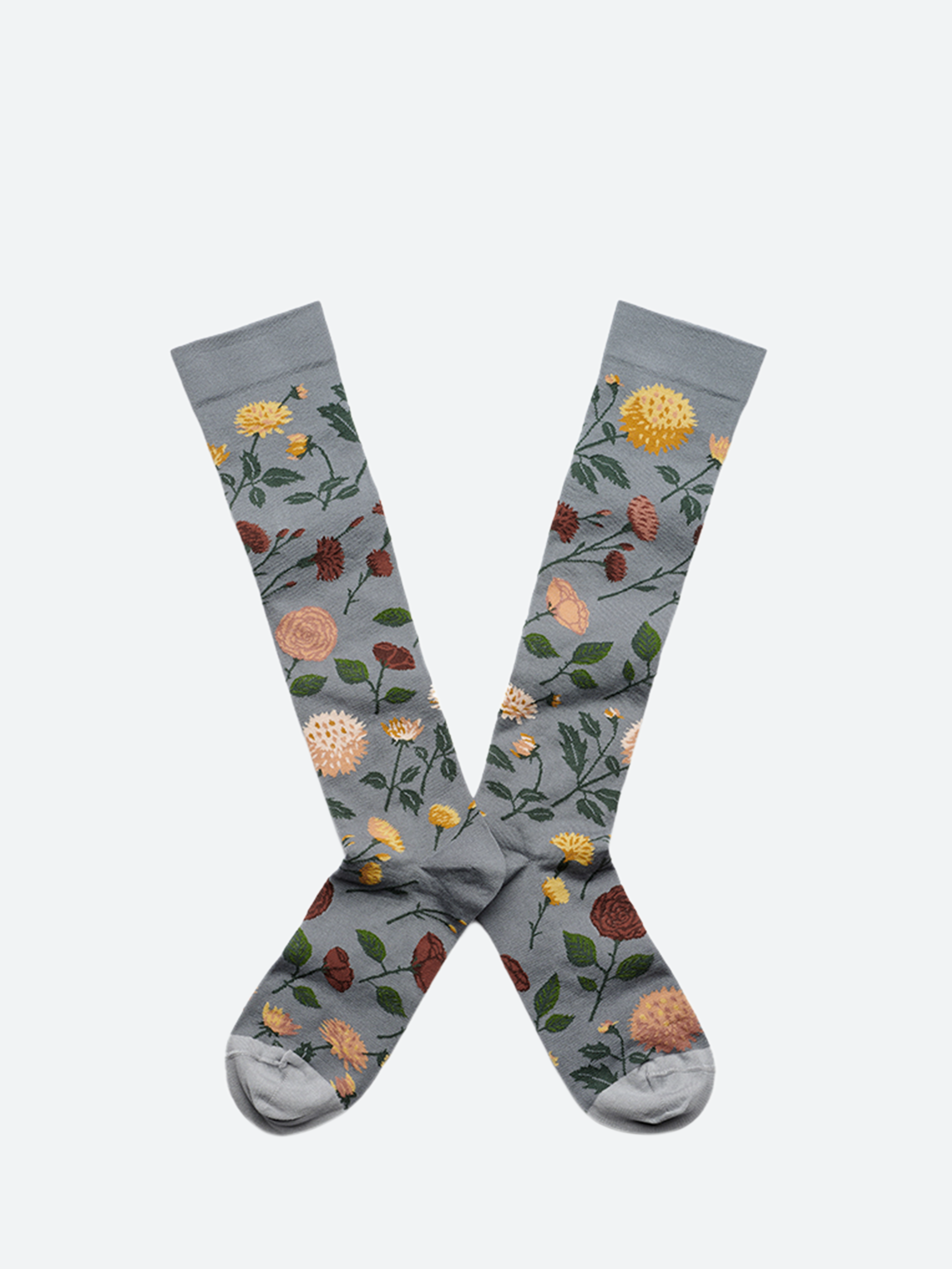 Aluminum Flower Knee-High Sock