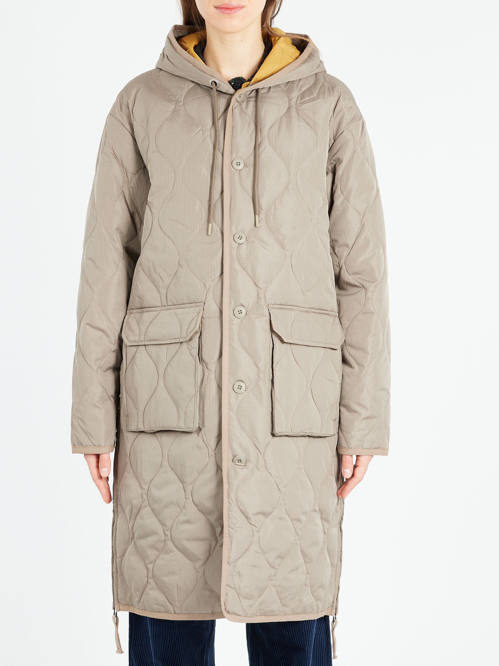 Military Hood Long Down Coat