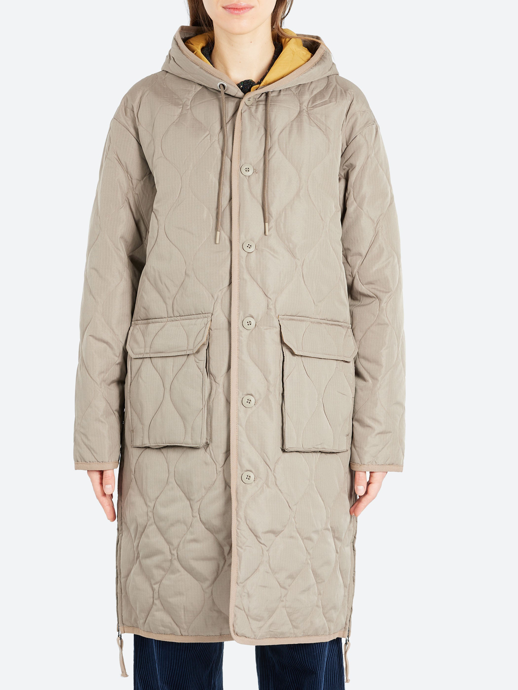 Military Hood Long Down Coat