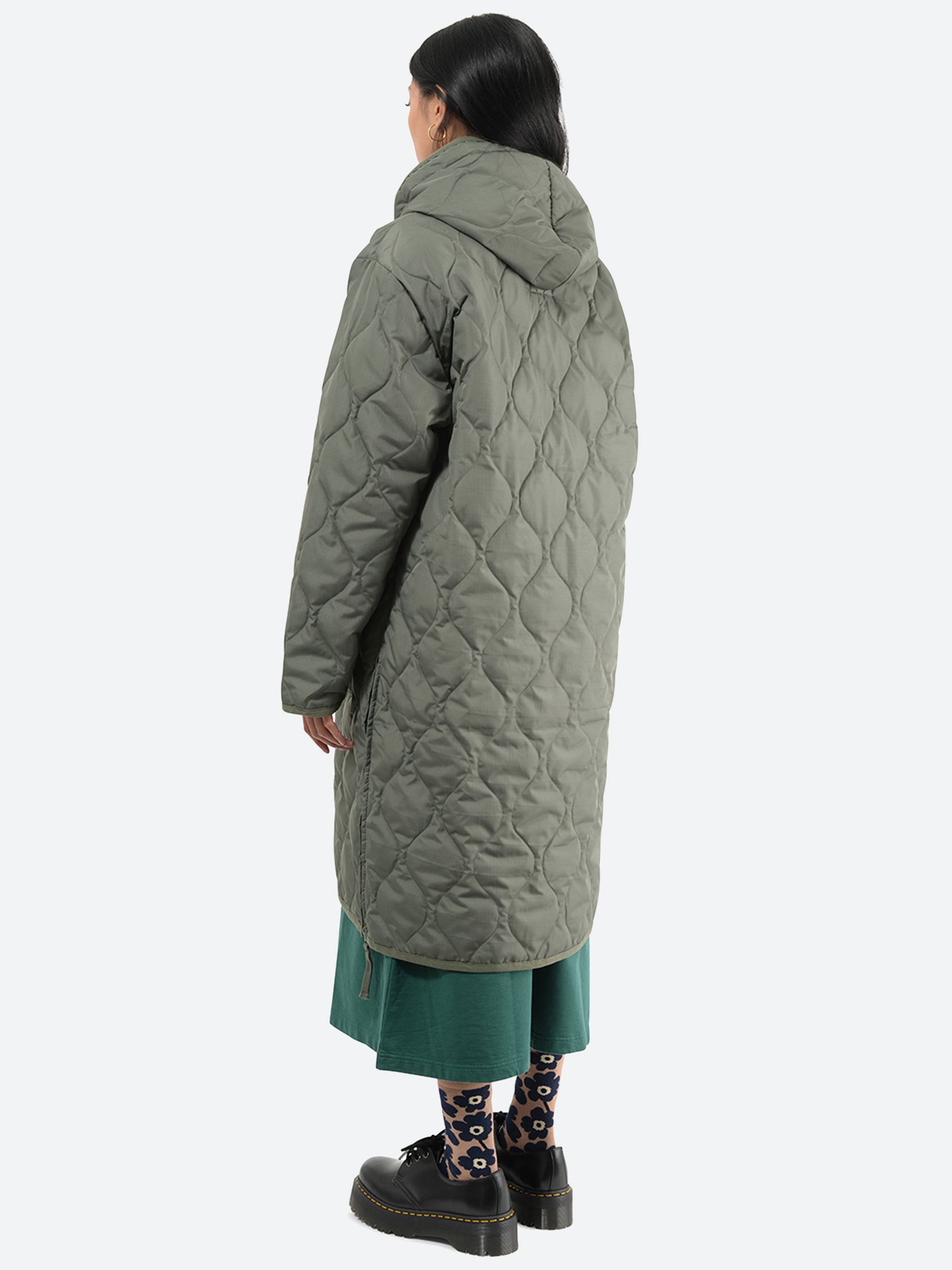 Military Hood Long Down Coat