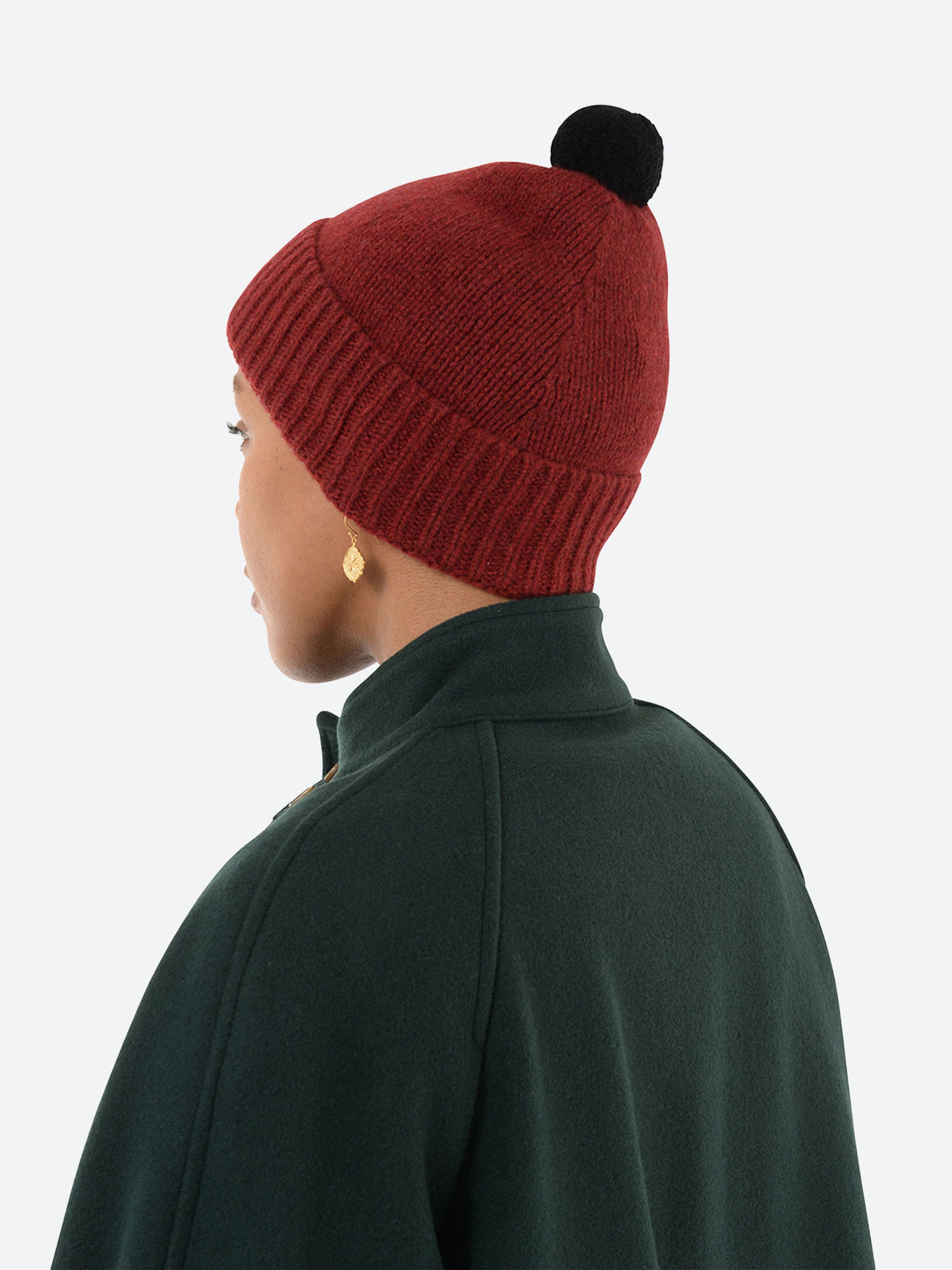 Plain Hat Contrast Pompom