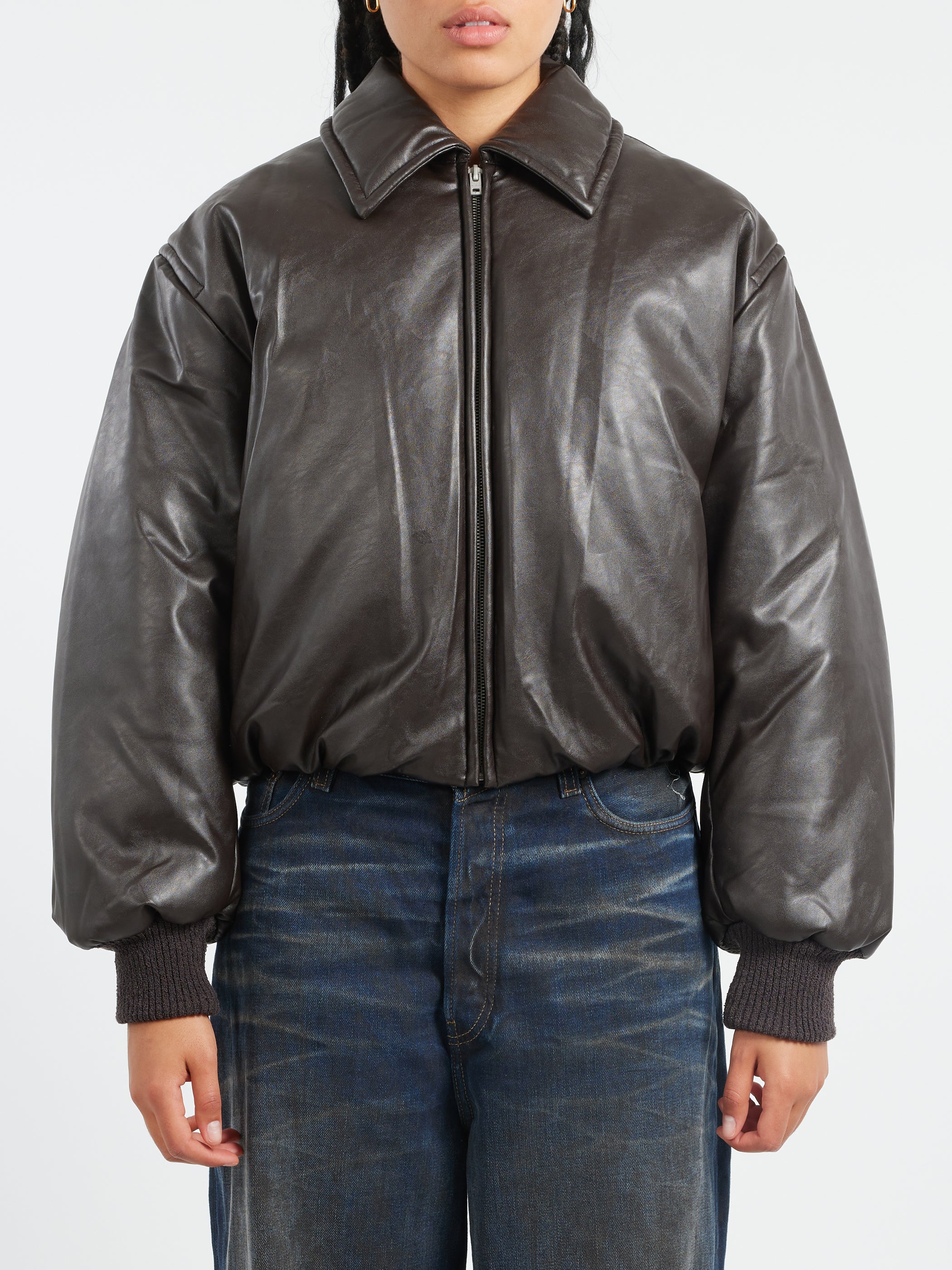 Coated Bomber Jacket