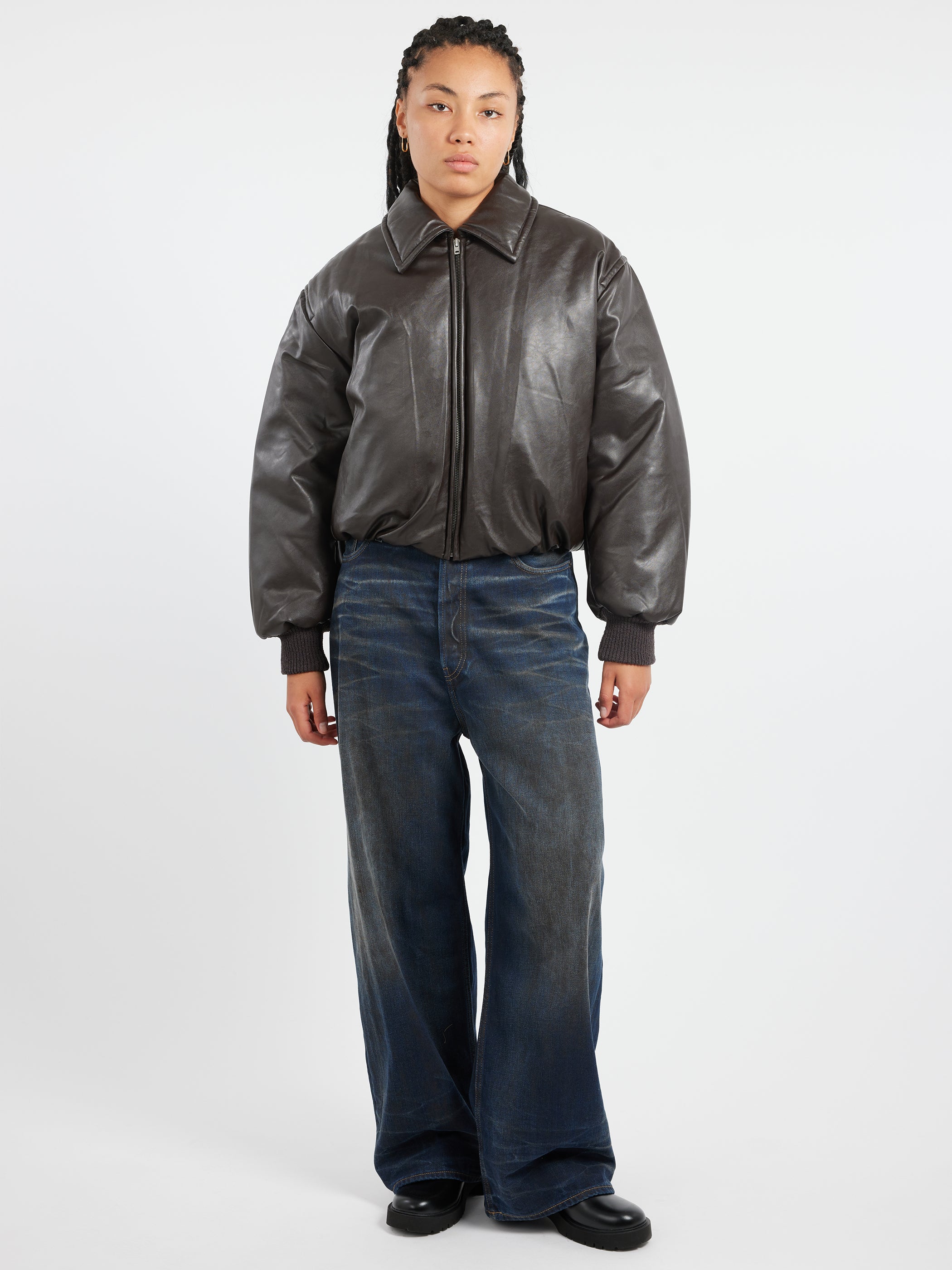 Coated Bomber Jacket