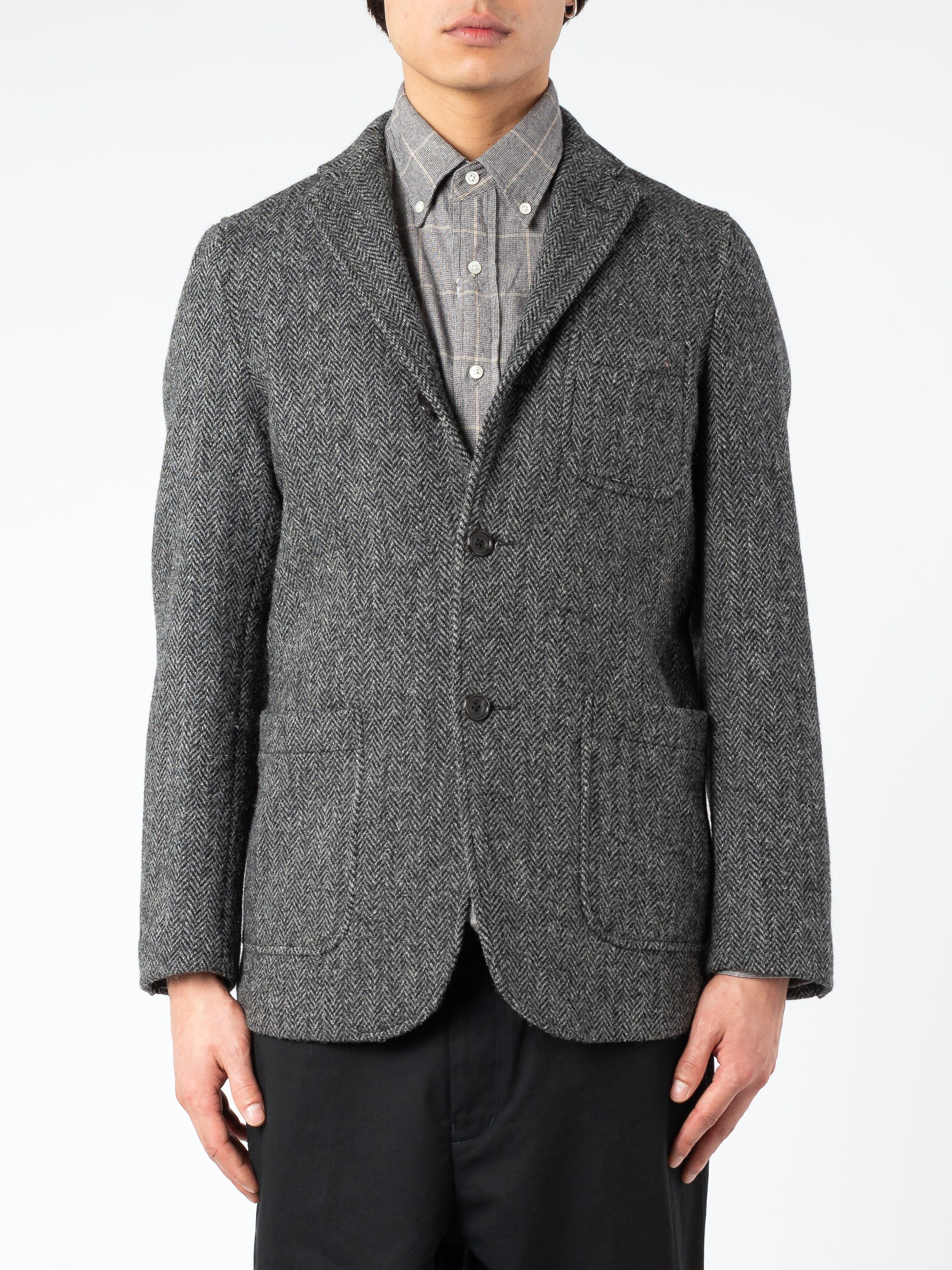 BEAMS PLUS - 3B Harris Tweed Jacket in Grey – gravitypope