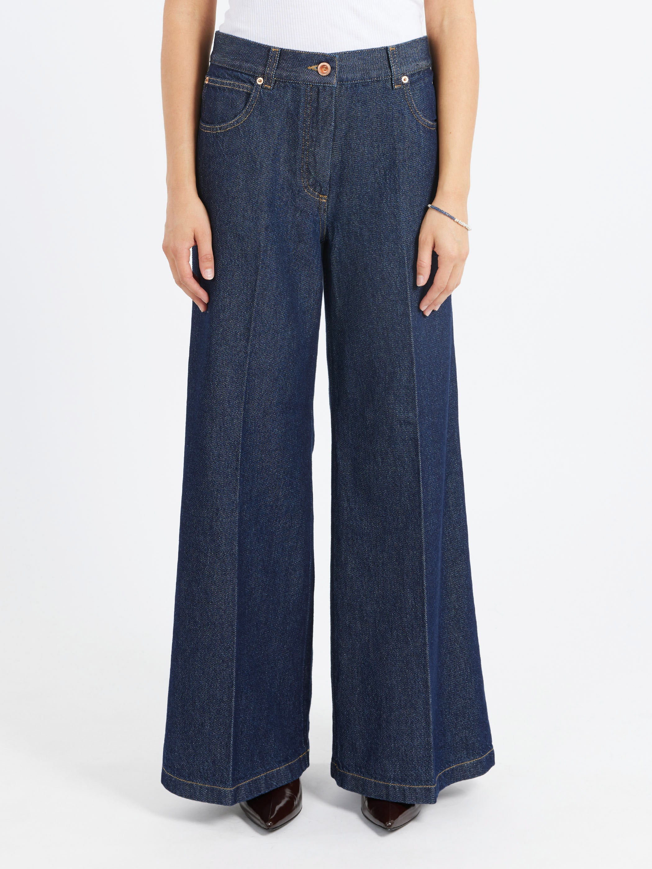 Wide Leg Flared Jeans