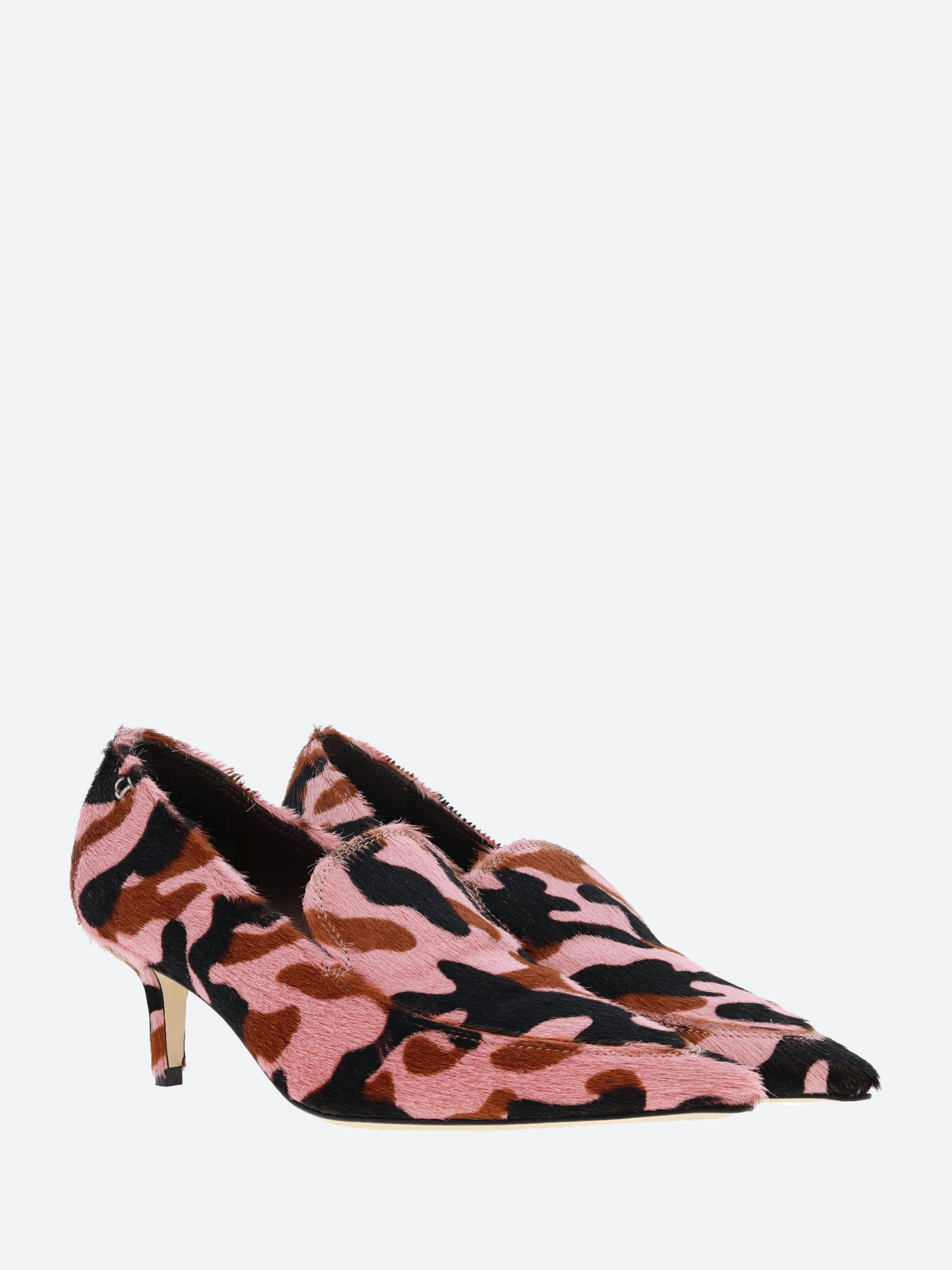 Animal print kitten heel pumps best sale