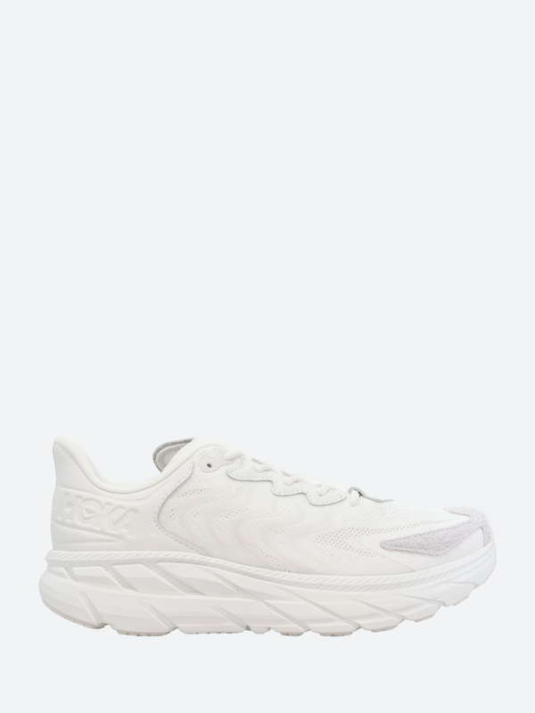 Hoka One One Clifton LS in White and Nimbus Cloud gravitypope