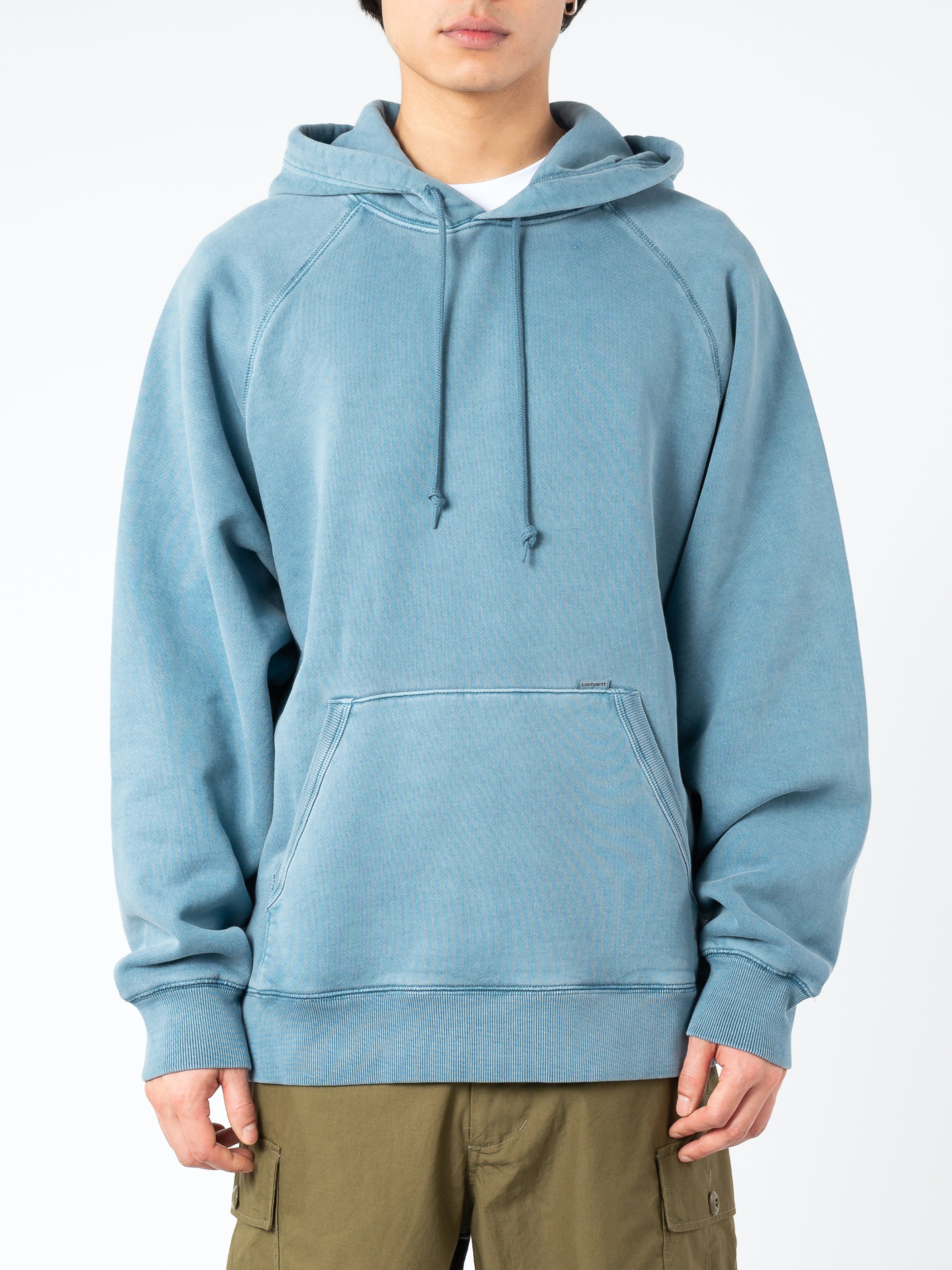 Carhartt WIP Hooded Taos Sweat Vancouver Blue Garment Dyed M Men