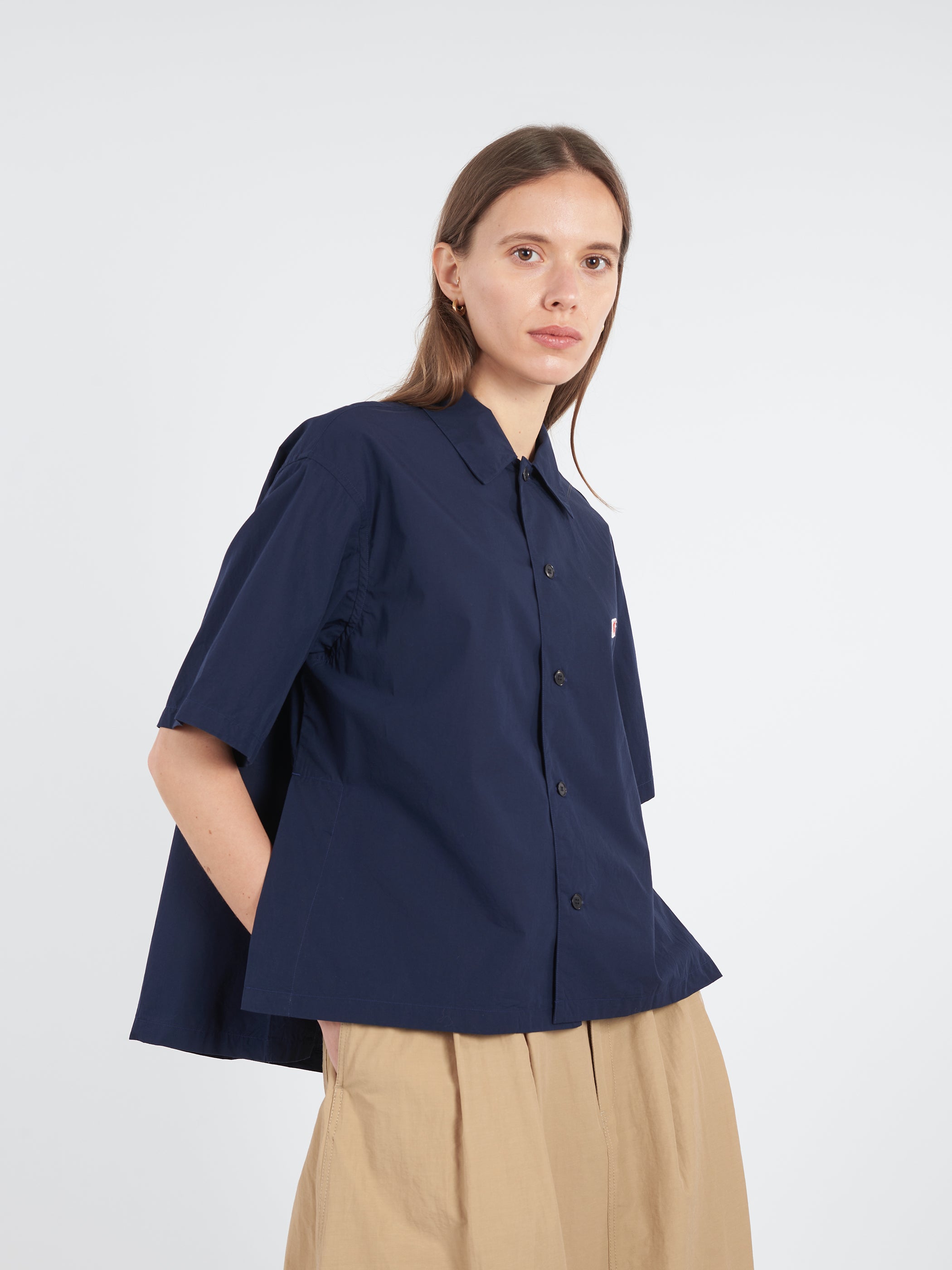 Women's Cotton Poplin Half Sleeve Shirt