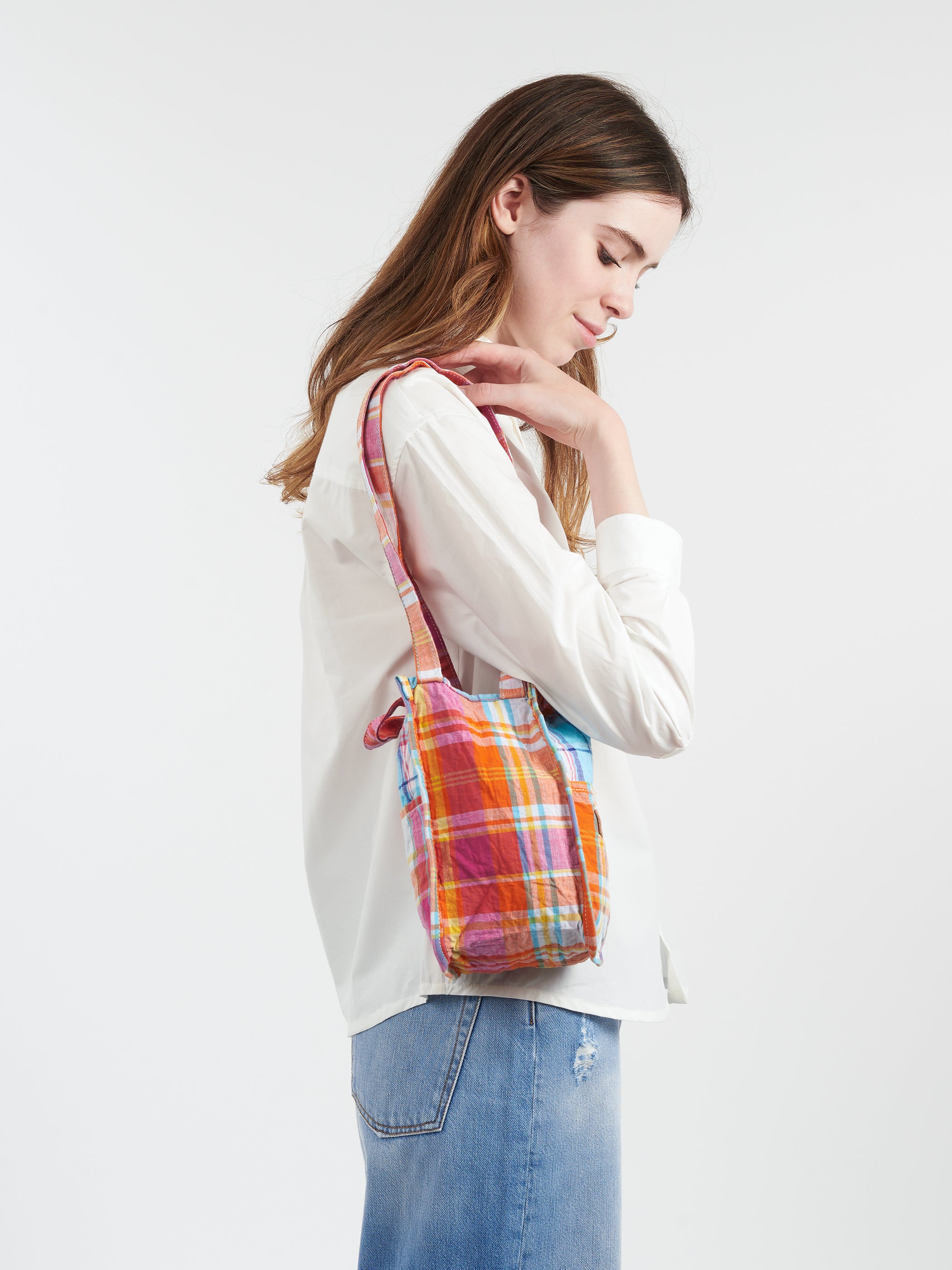 Small Mixed Plaid Easy Bag