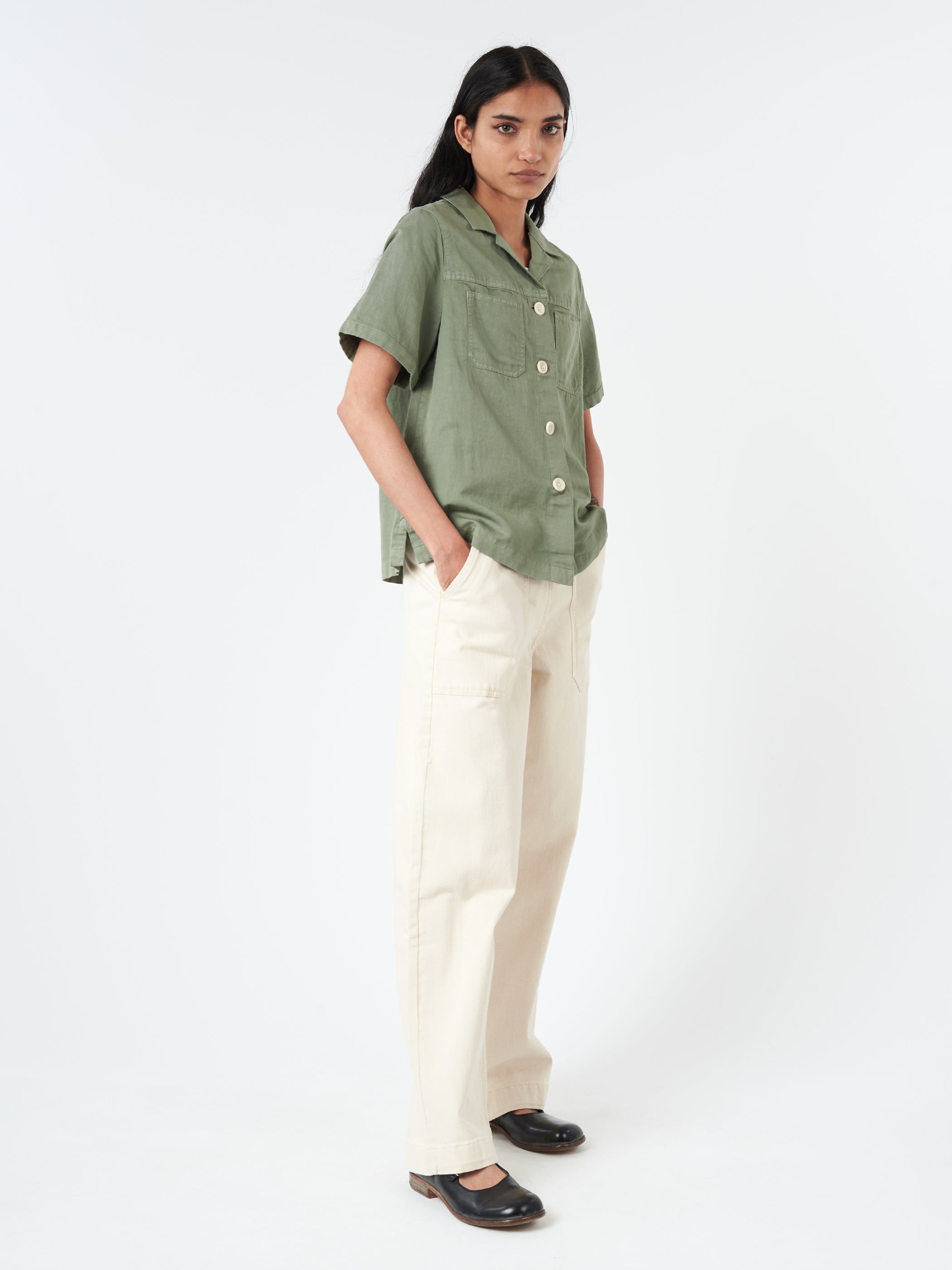 Cotton Linen Short Sleeve Shirt