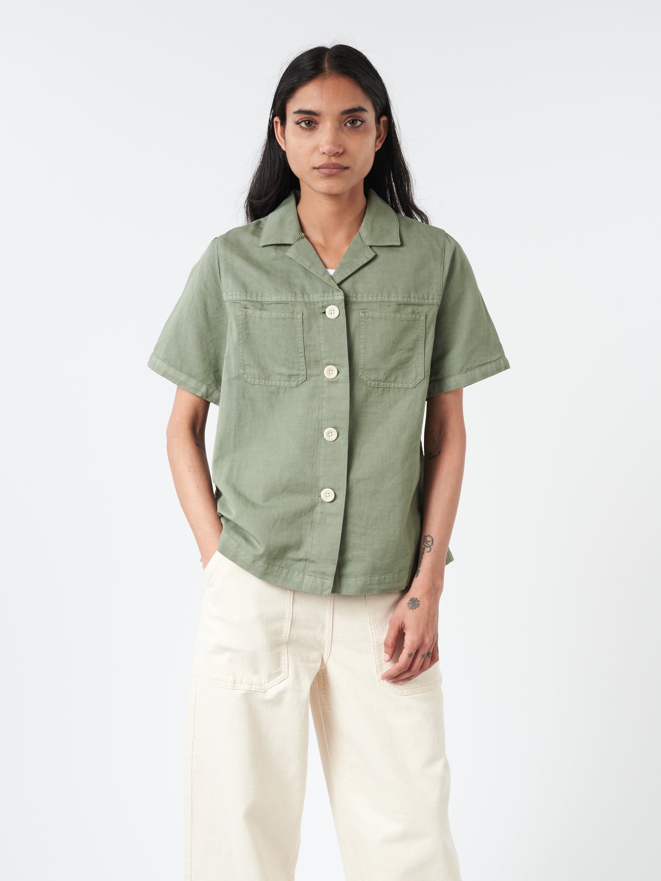 Cotton Linen Short Sleeve Shirt