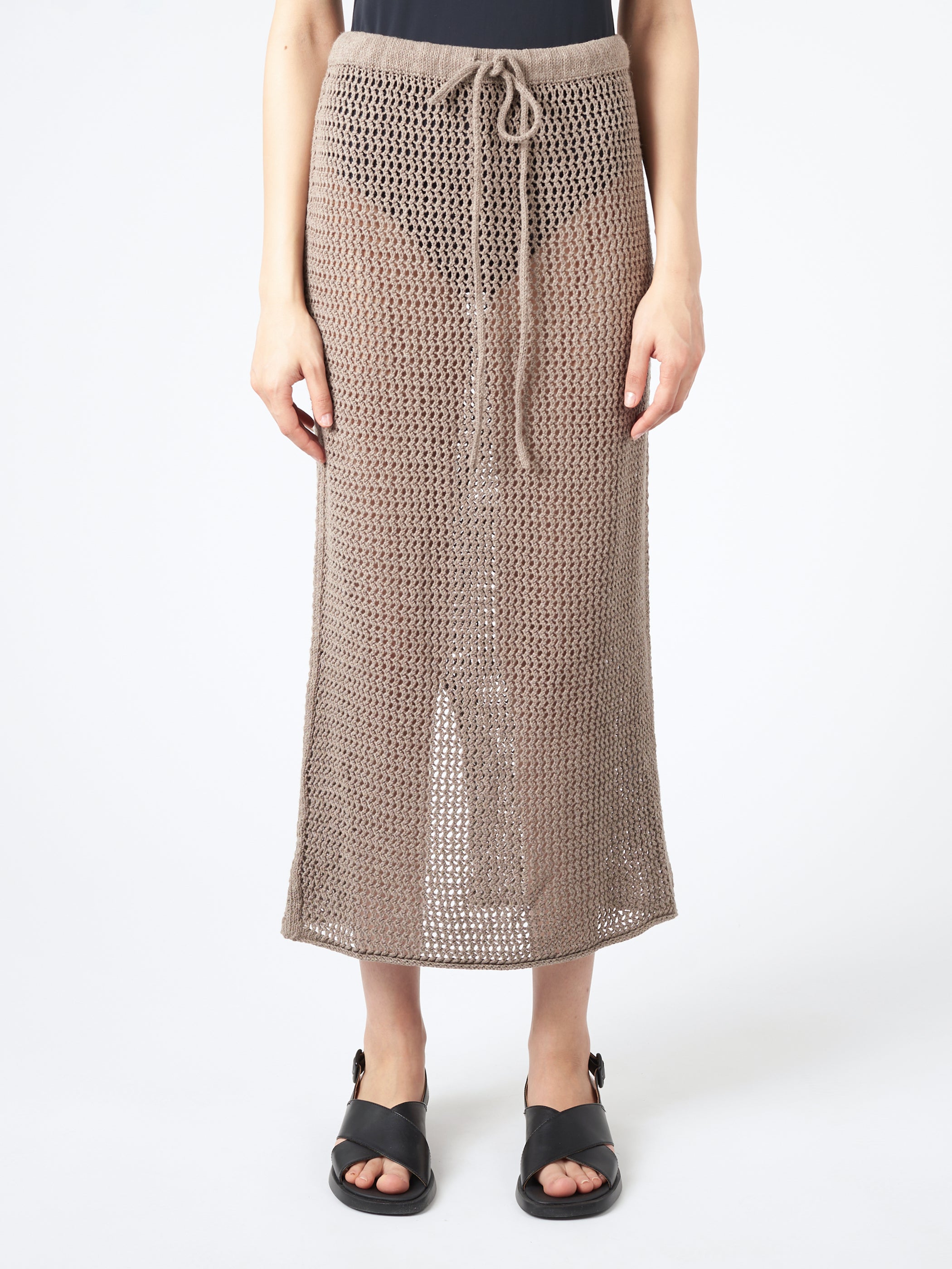 Beige net skirt best sale