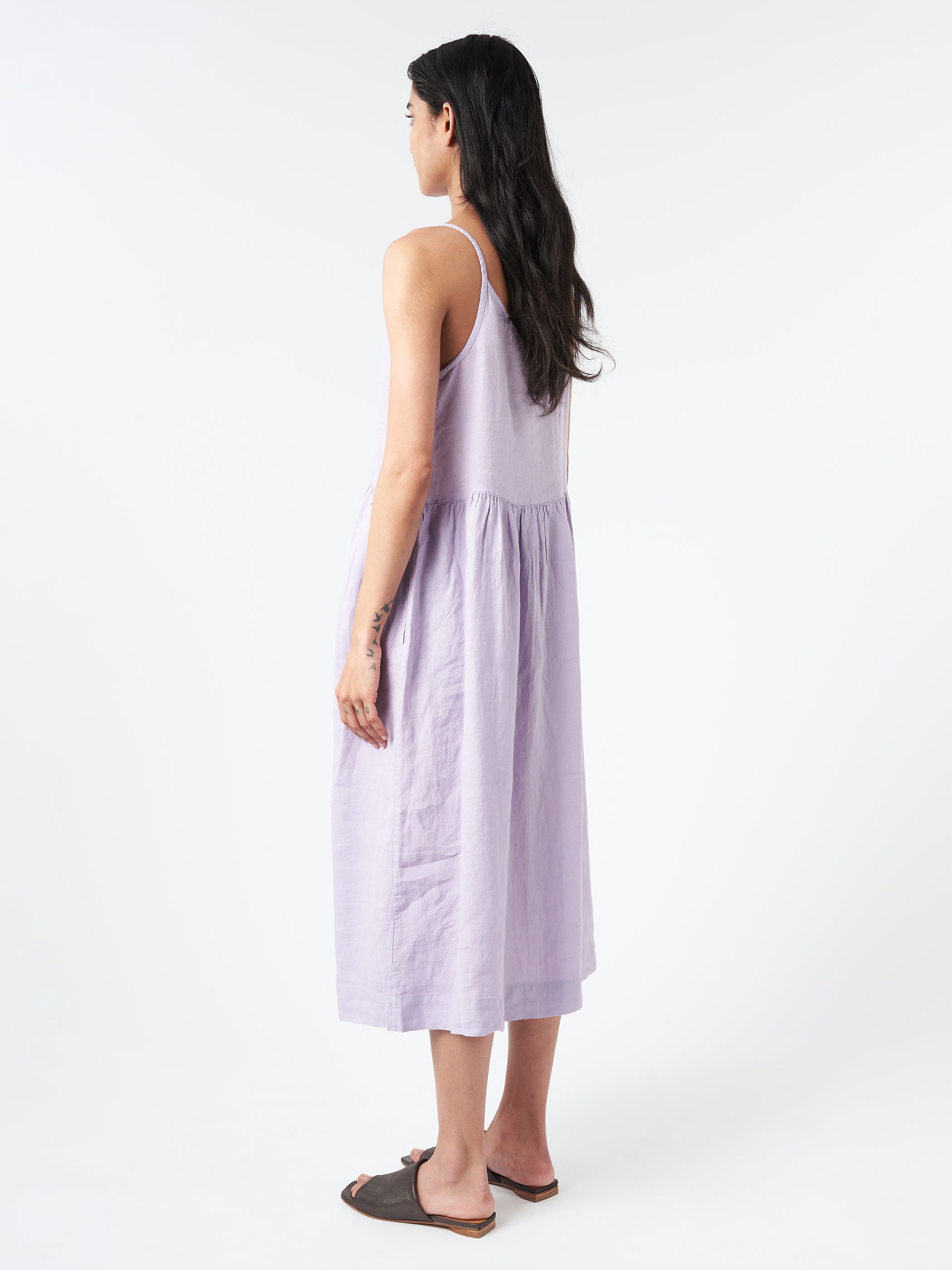 Garment Dyed Lightweight Linen Lounge Dress