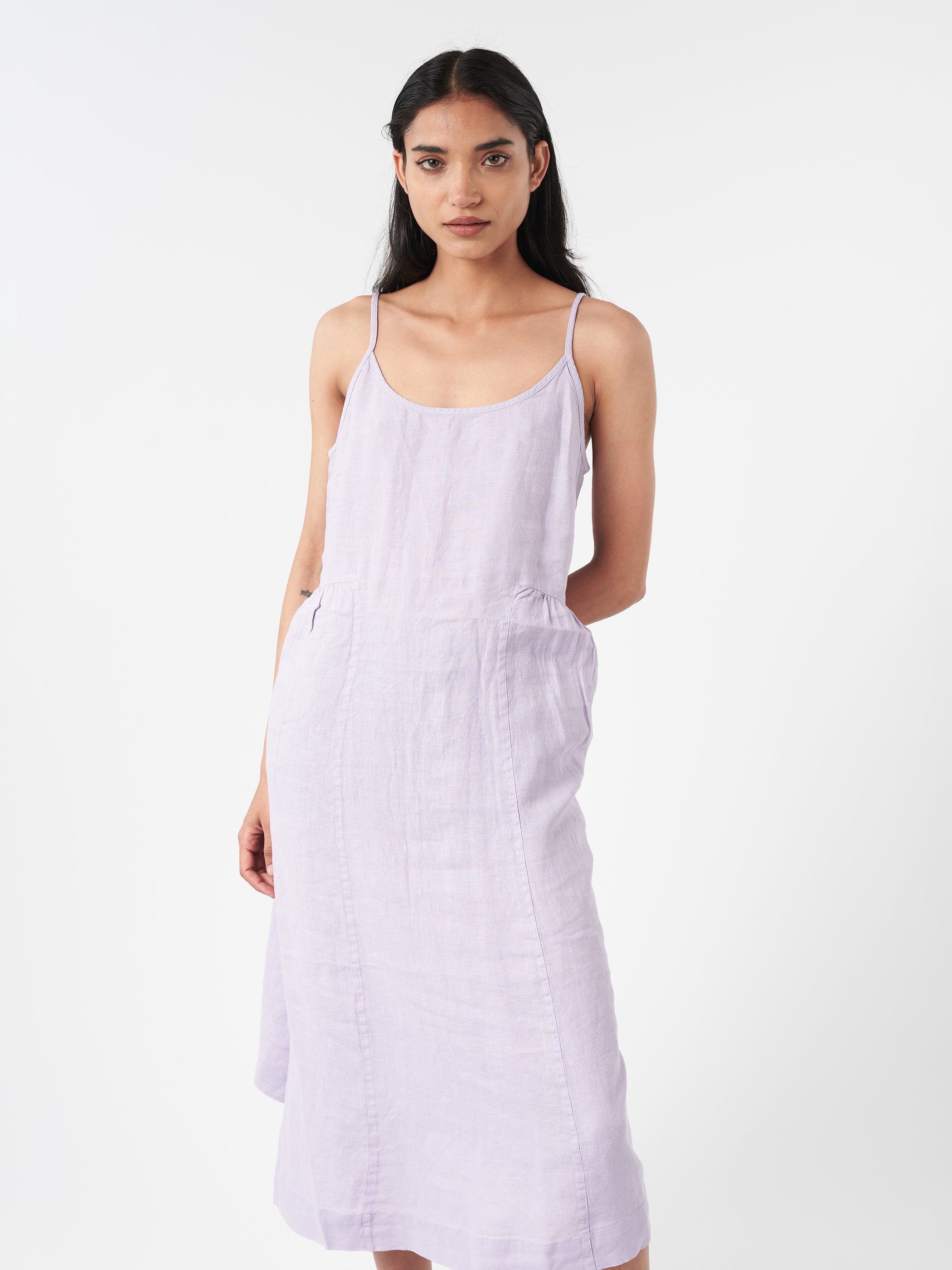 Garment Dyed Lightweight Linen Lounge Dress