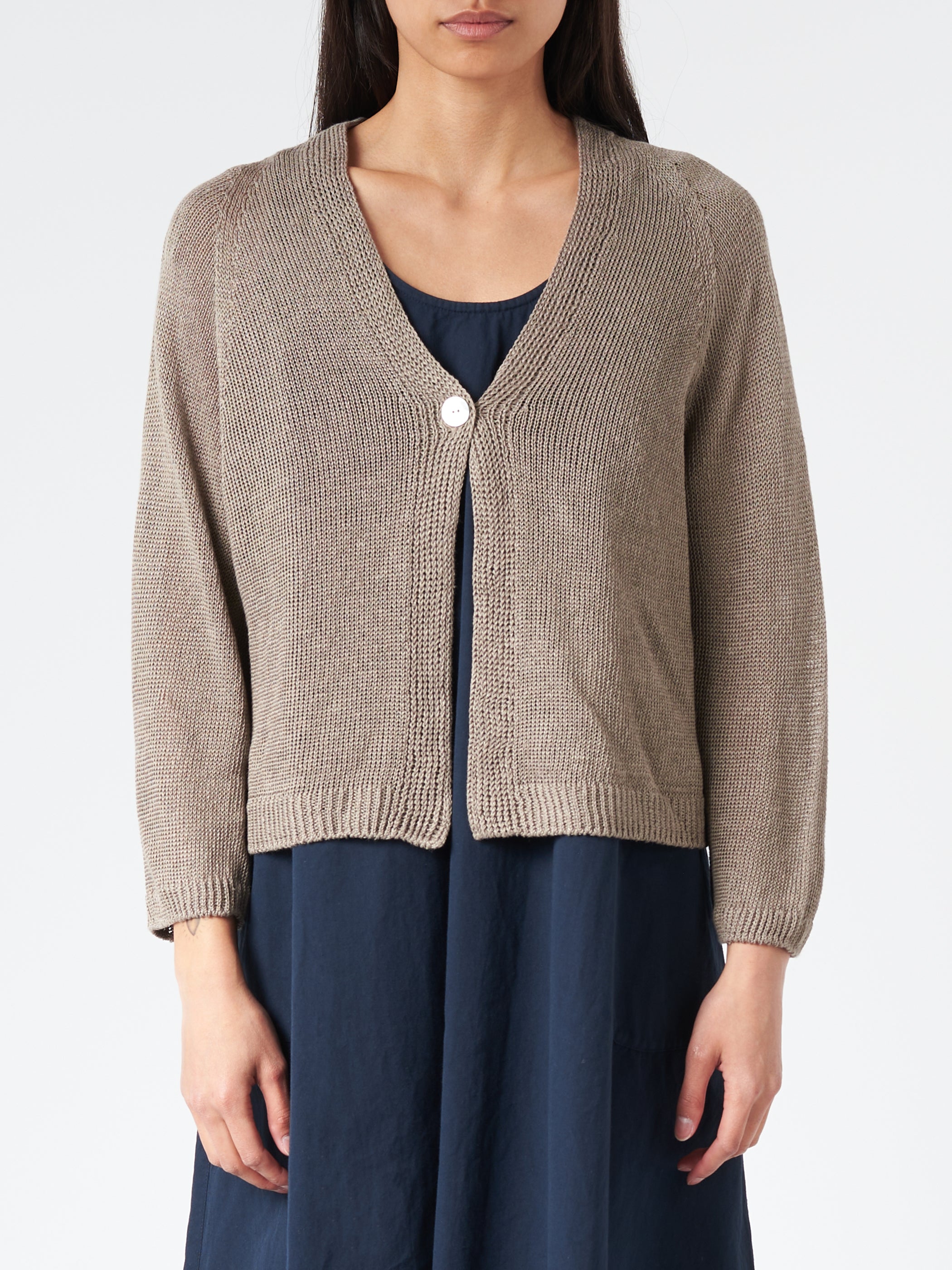 Sarahwear - Linen Knit Cardigan in Grey – gravitypope