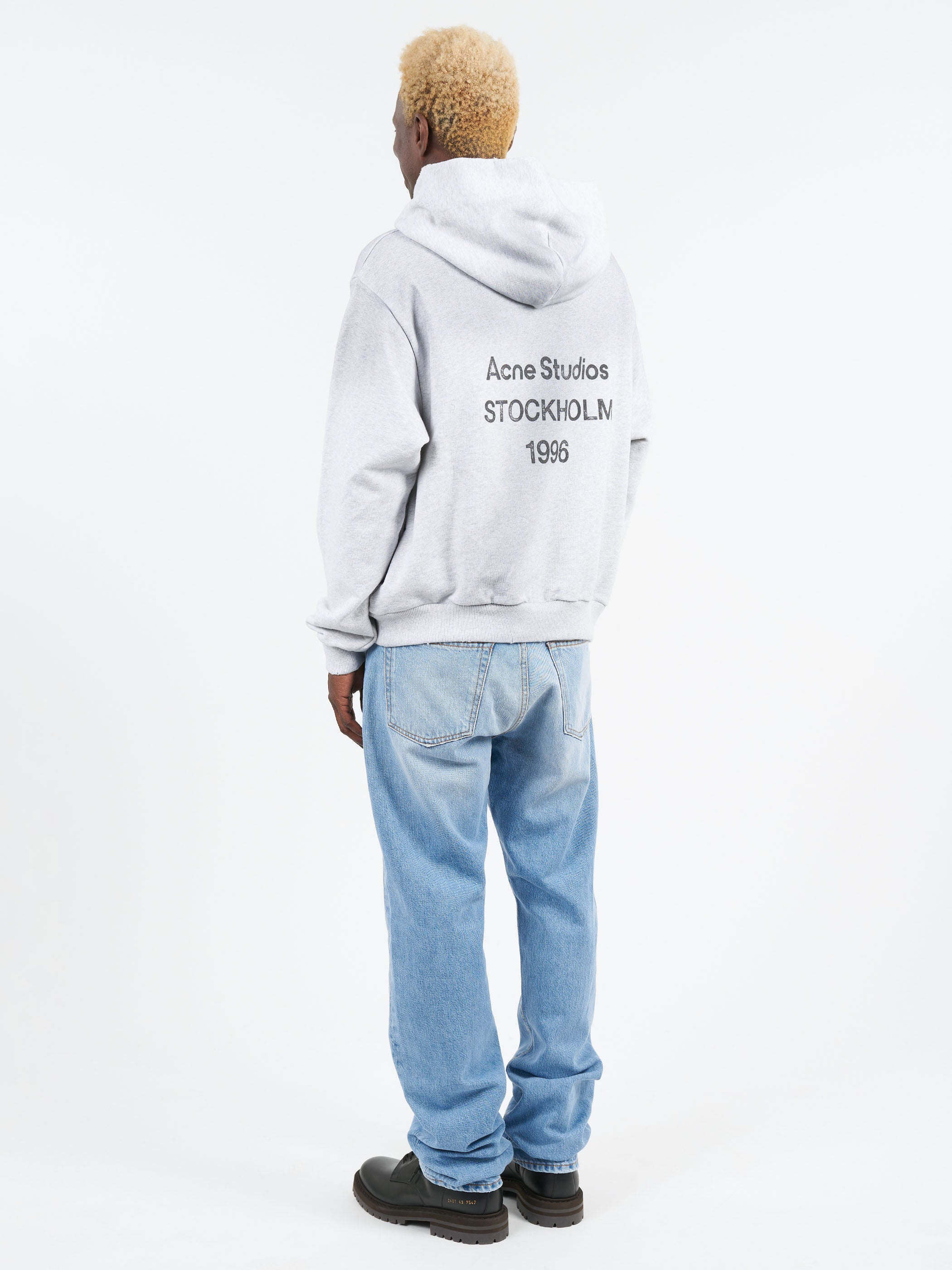 Acne Studios Franciska H U 1996 Hoodie in Pale Grey Melange gravitypope