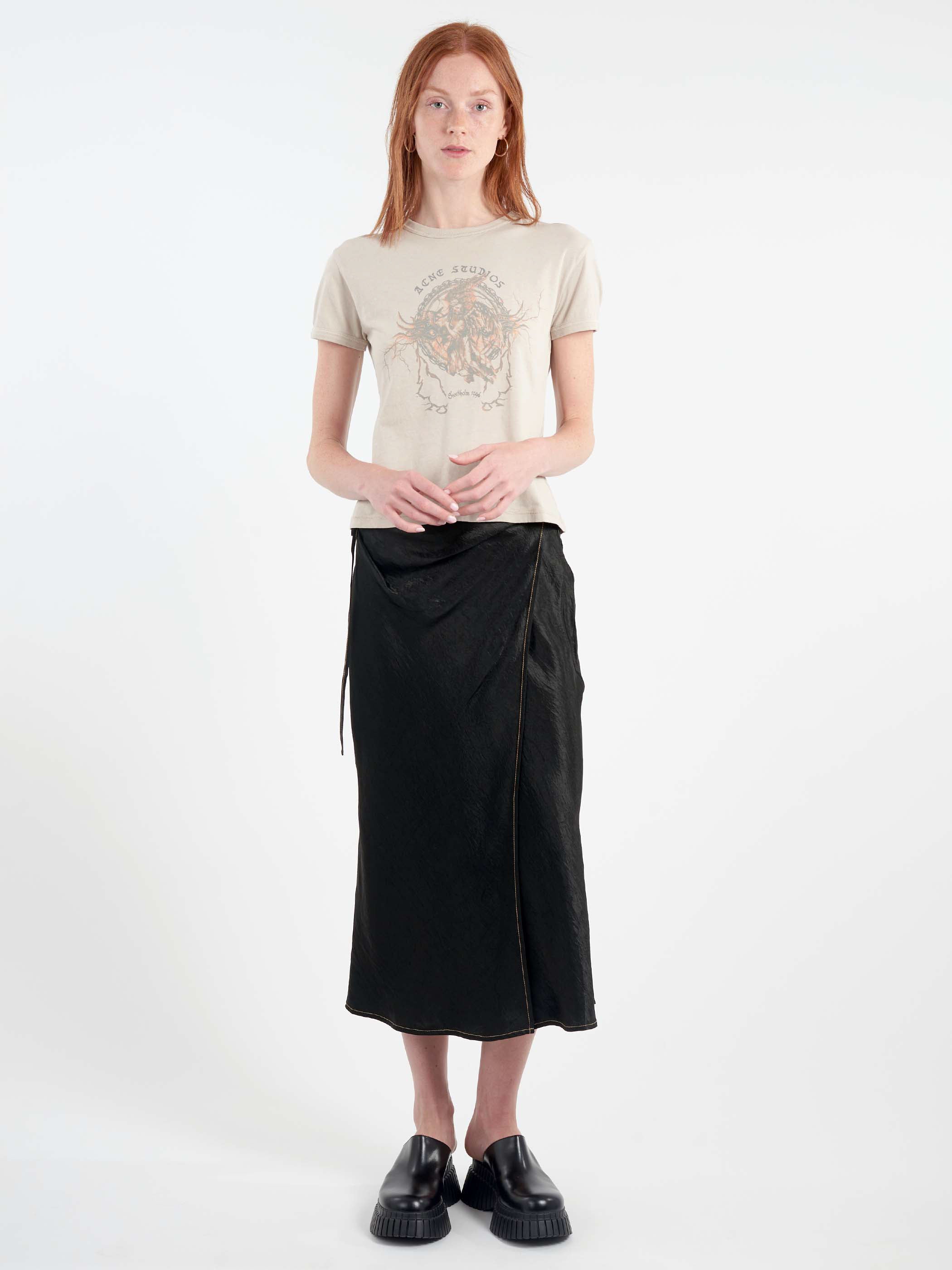 Satin Wrap Skirt