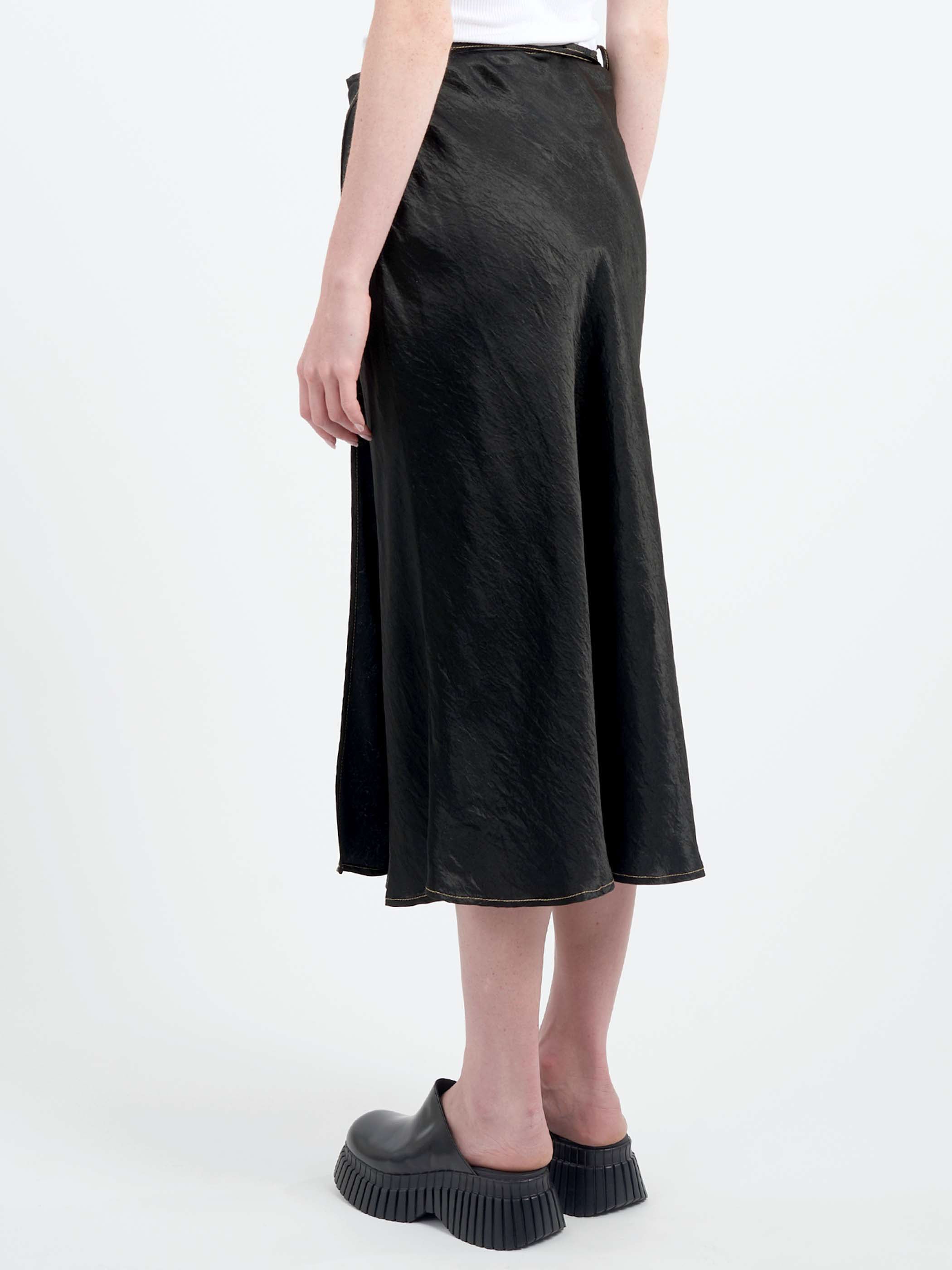 Satin Wrap Skirt