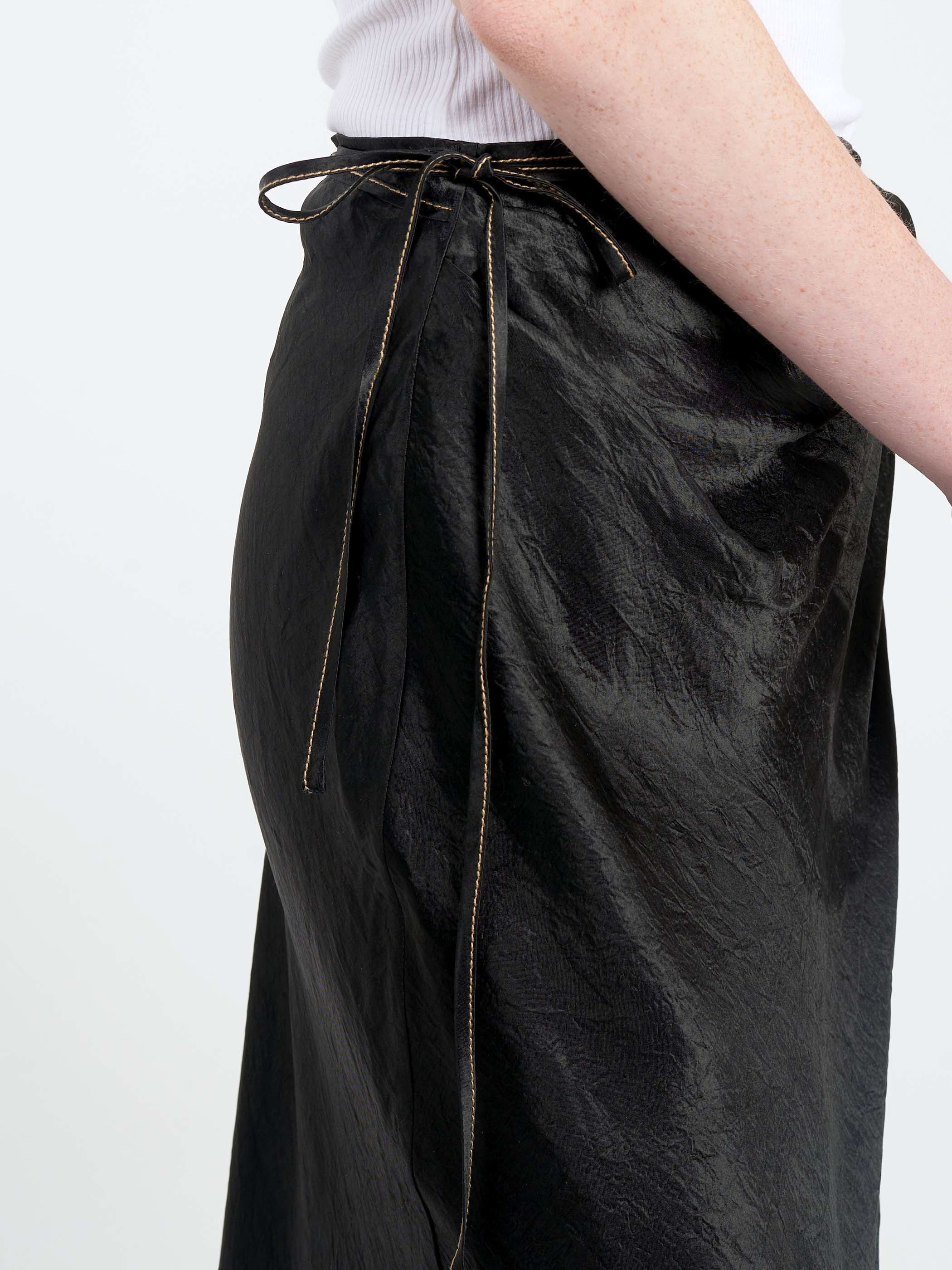 Satin Wrap Skirt