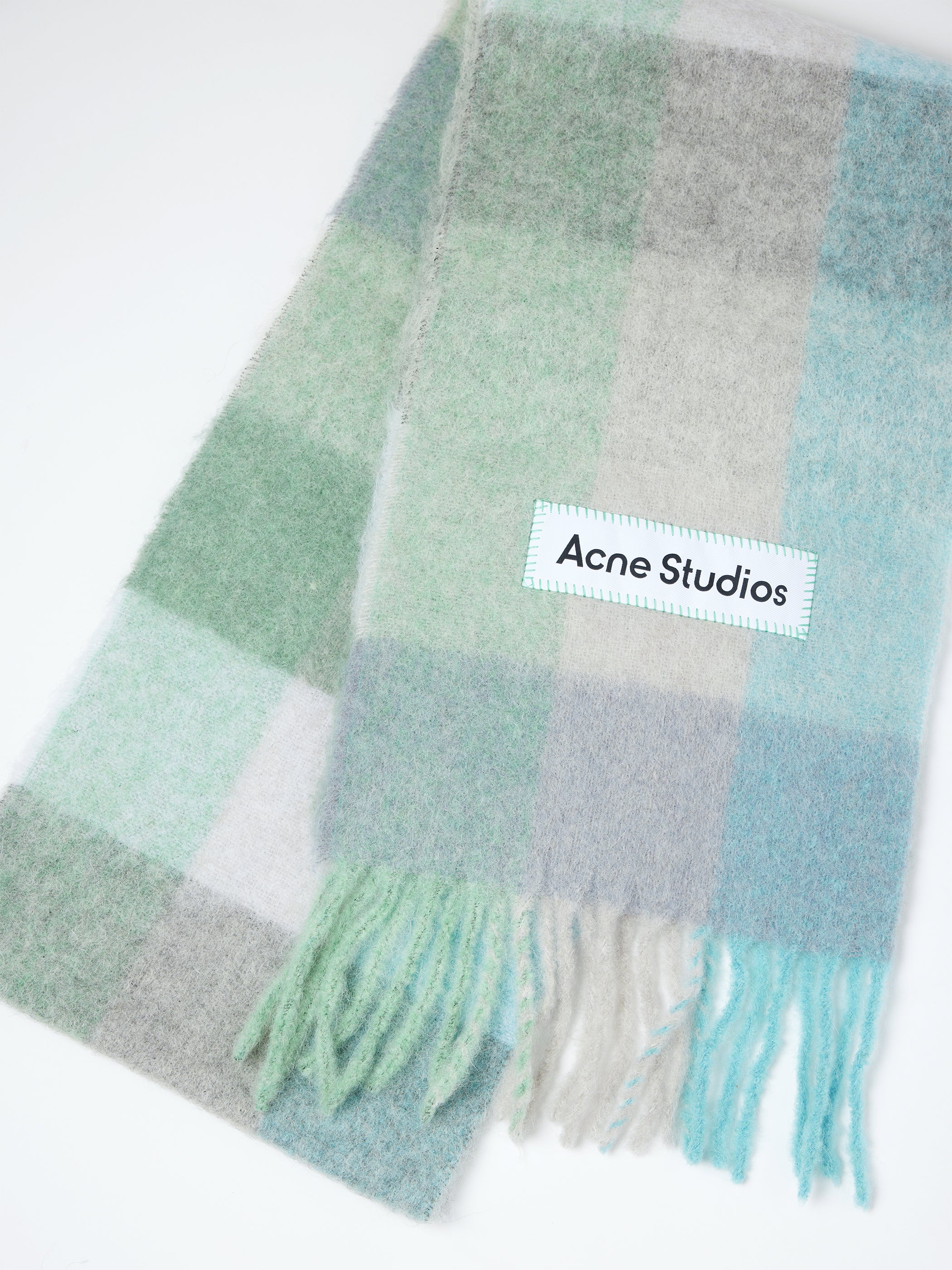 Mohair Checked Scarf