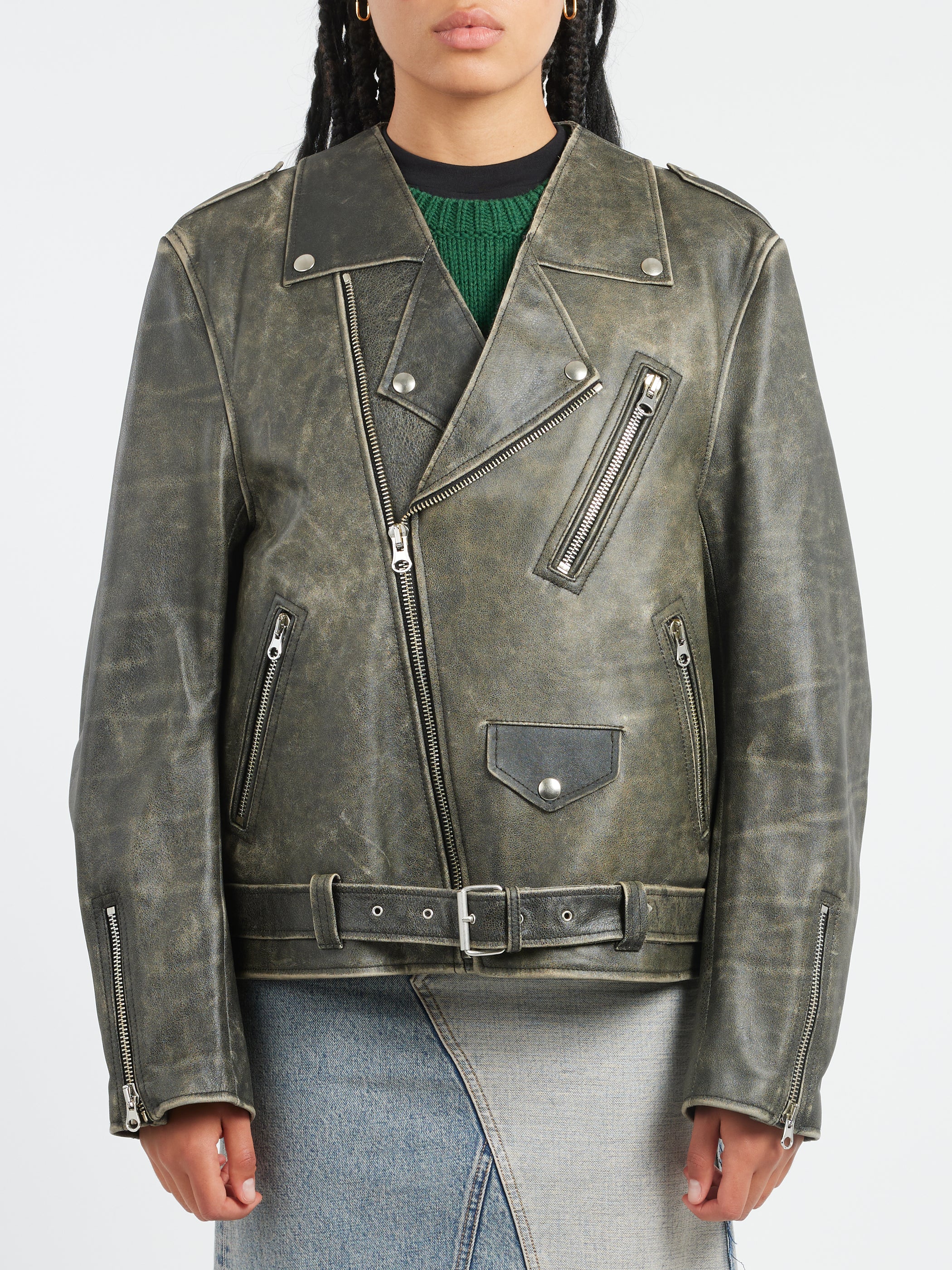 Heavy leather jacket online