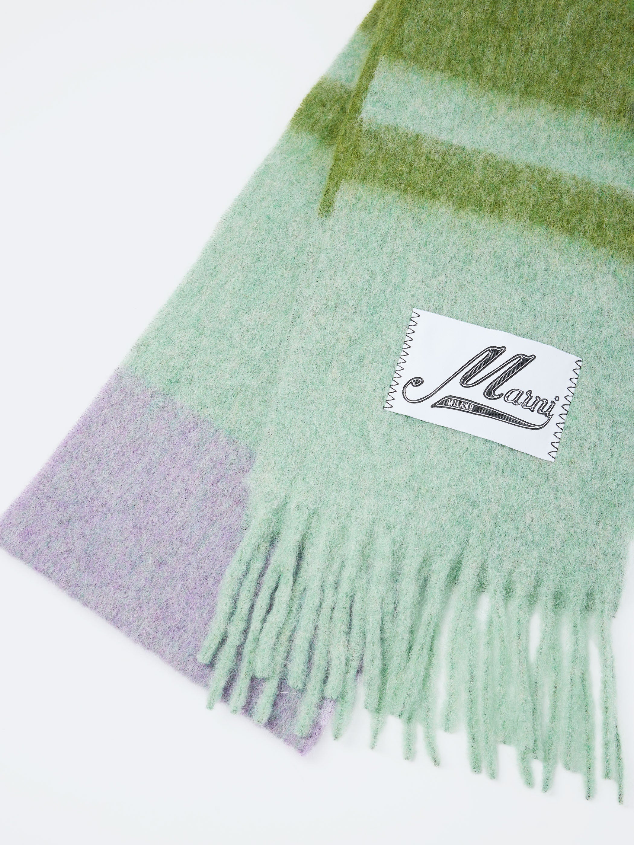 Striped Alpaca-Mohair Scarf