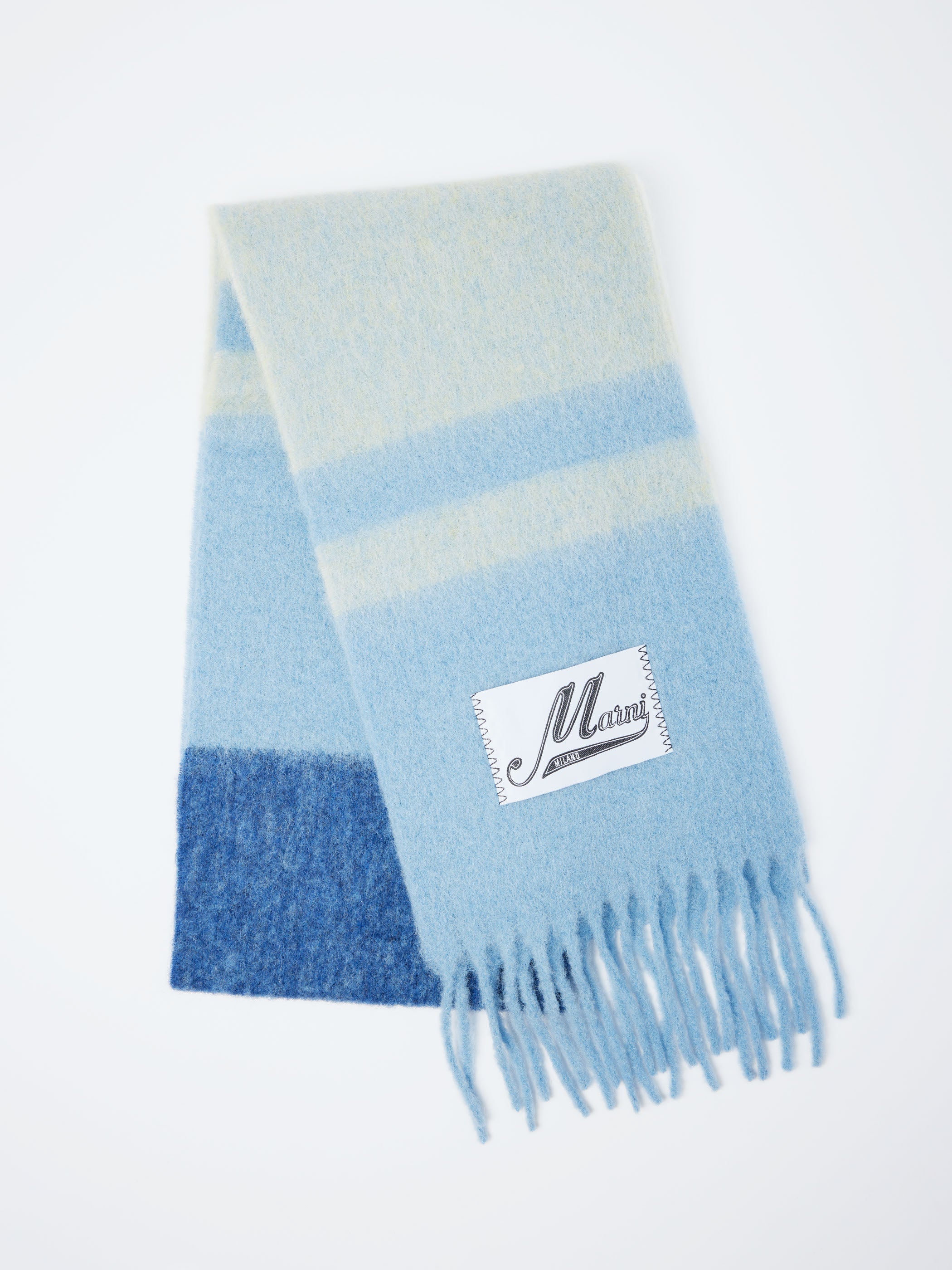 Striped Alpaca-Mohair Scarf