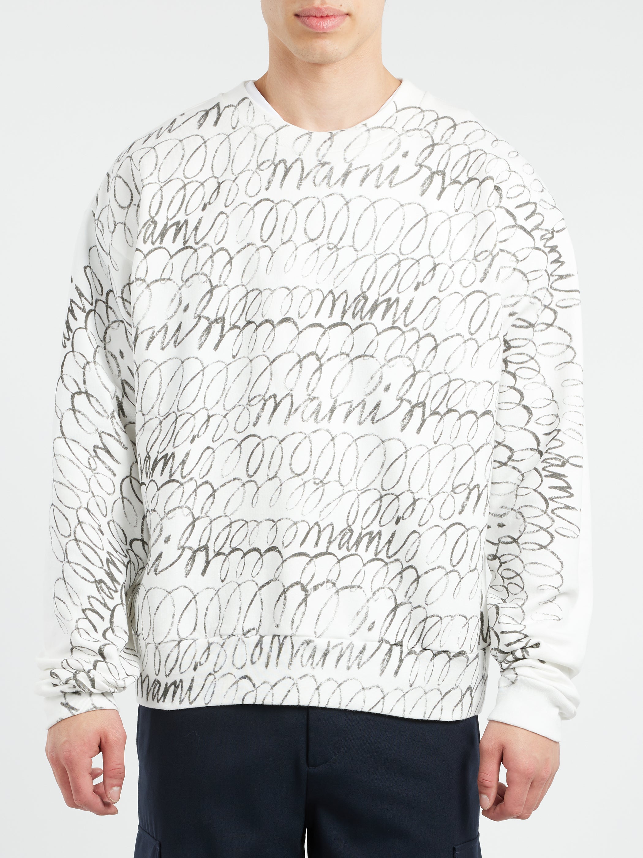 Sweatshirt with Marni Scribble Motif