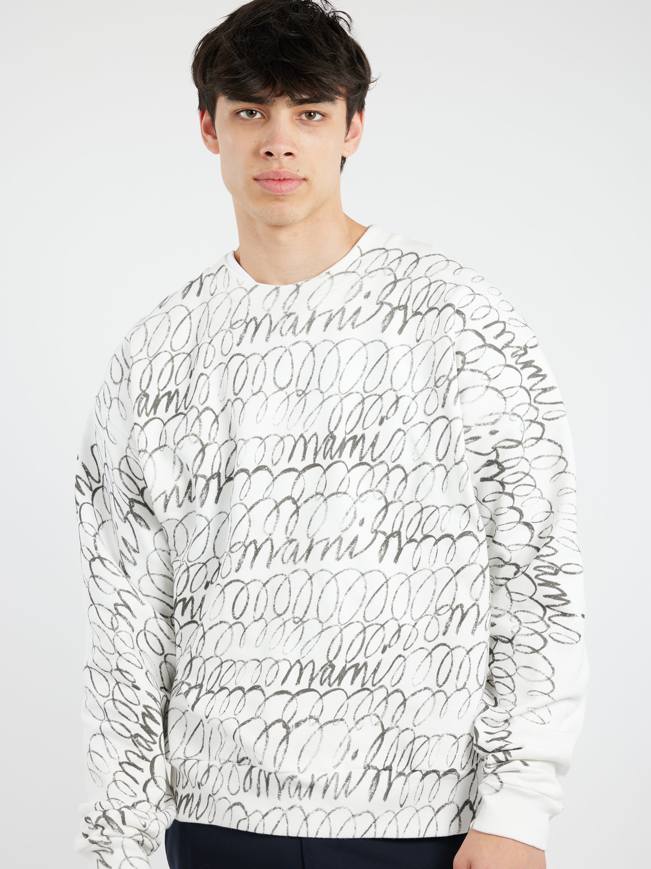 Sweatshirt with Marni Scribble Motif