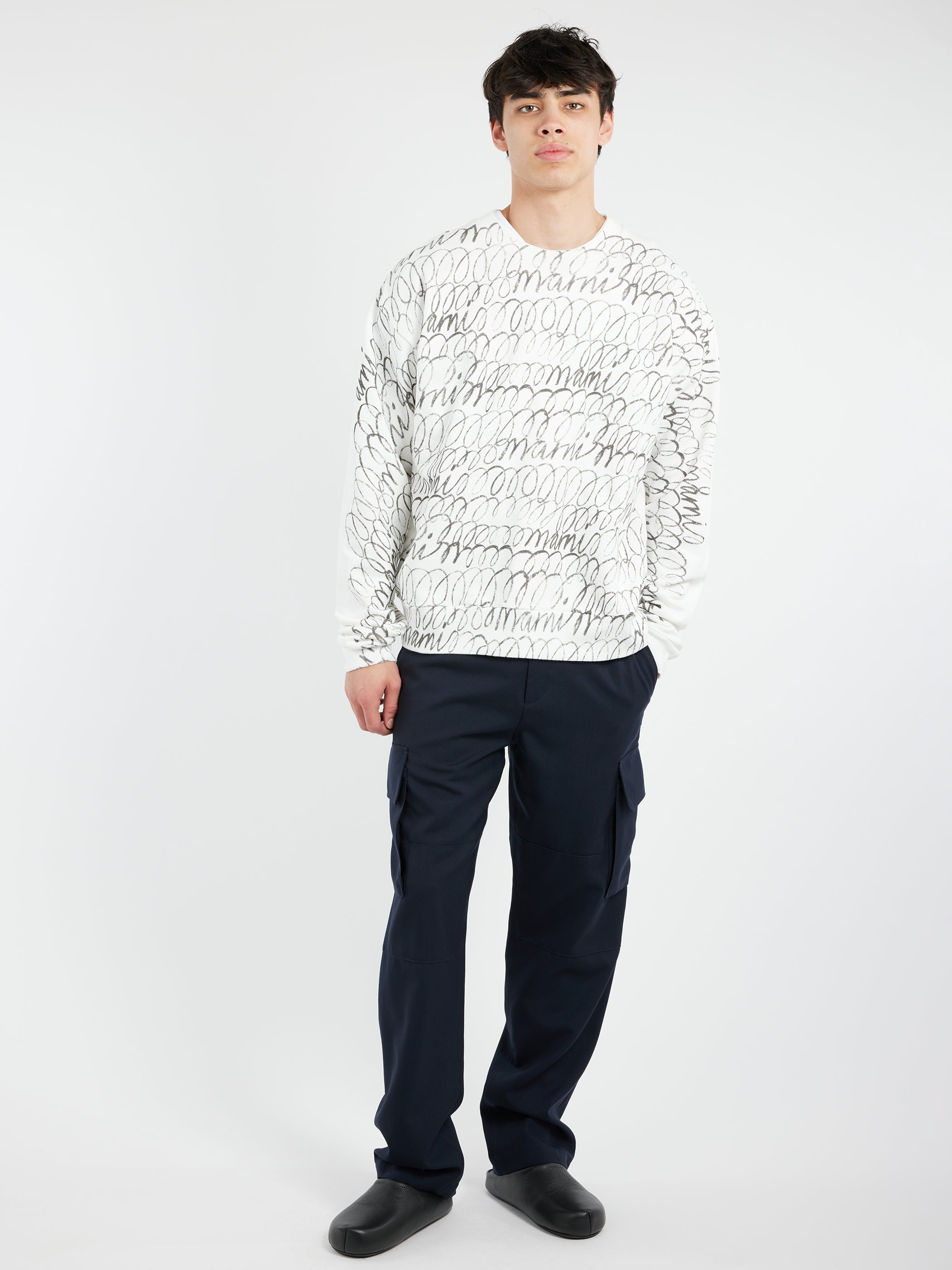 Sweatshirt with Marni Scribble Motif